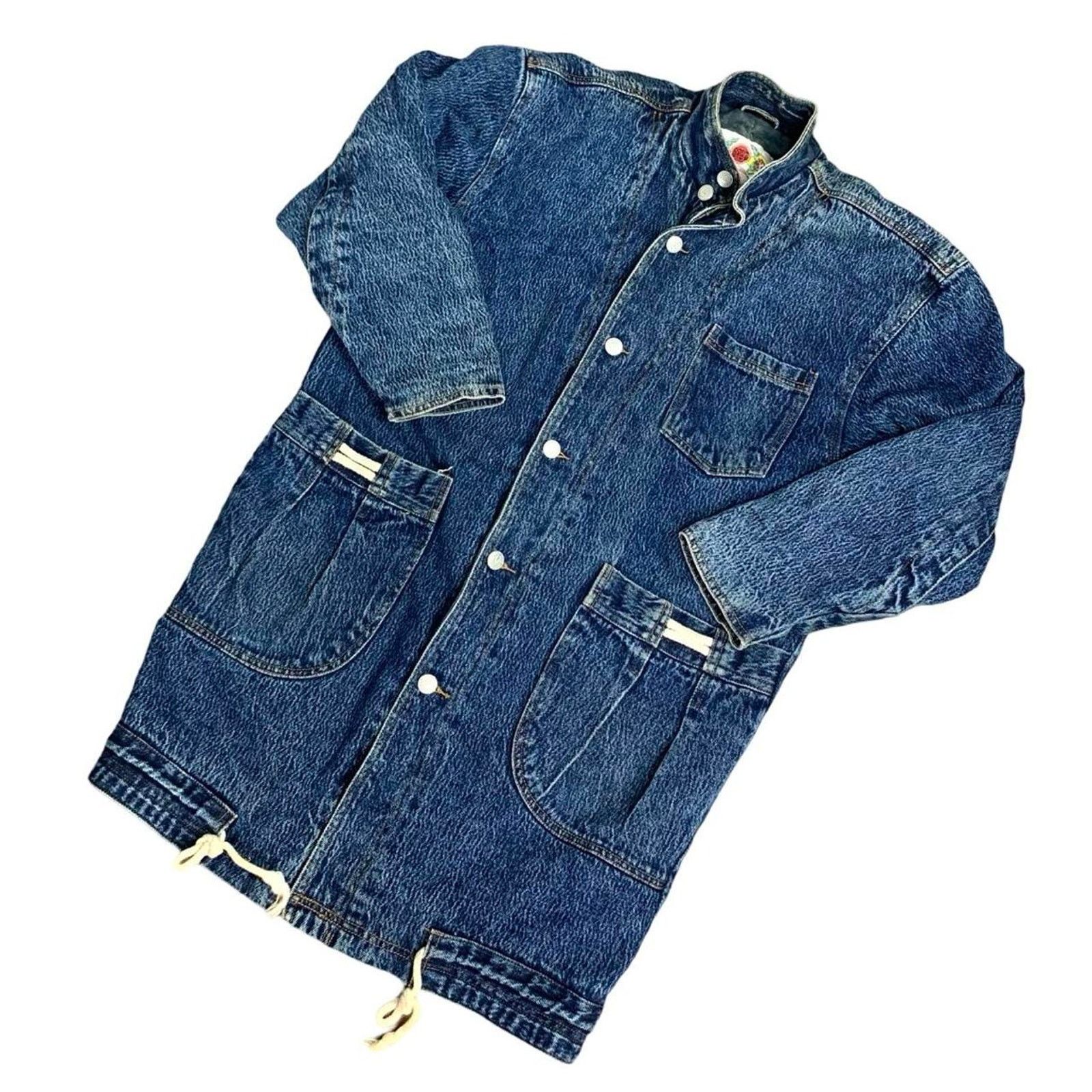 Vintage 90s Vintage Denim Chore Style Jacket Size US S / EU 44-46 / 1 - 1 Thumbnail