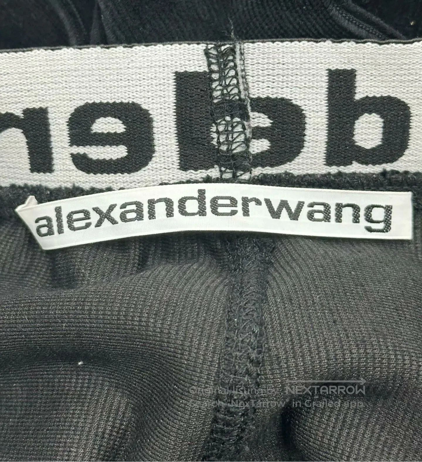 Alexander Wang Alexander Wang size S Black Letter Logo Velvet Sports Trou Size US 27 - 3 Thumbnail