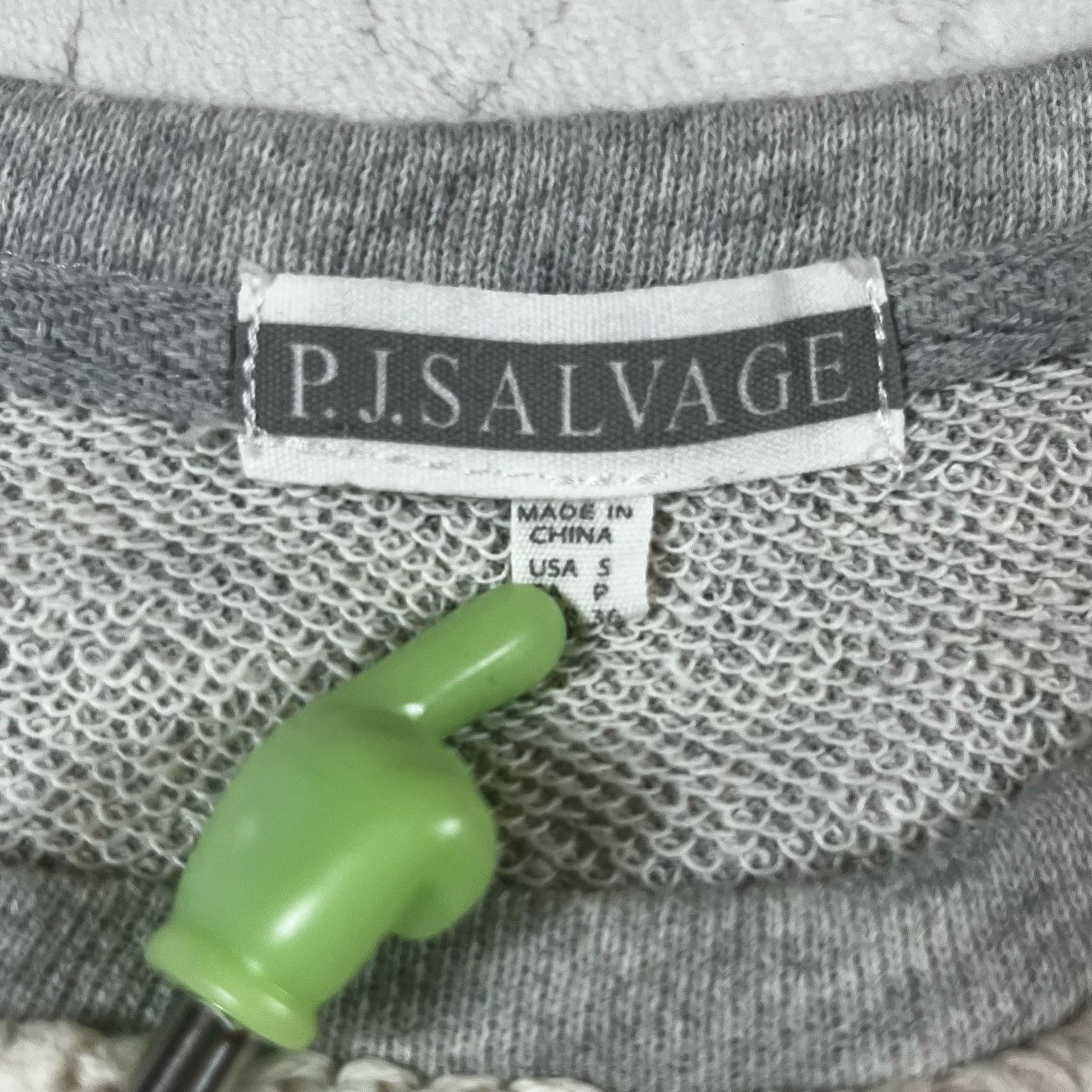 Other P.J. Salvage Sweater Sweatshirt Cable Knit Gray Cream Size S / US 4 / IT 40 - 4 Thumbnail