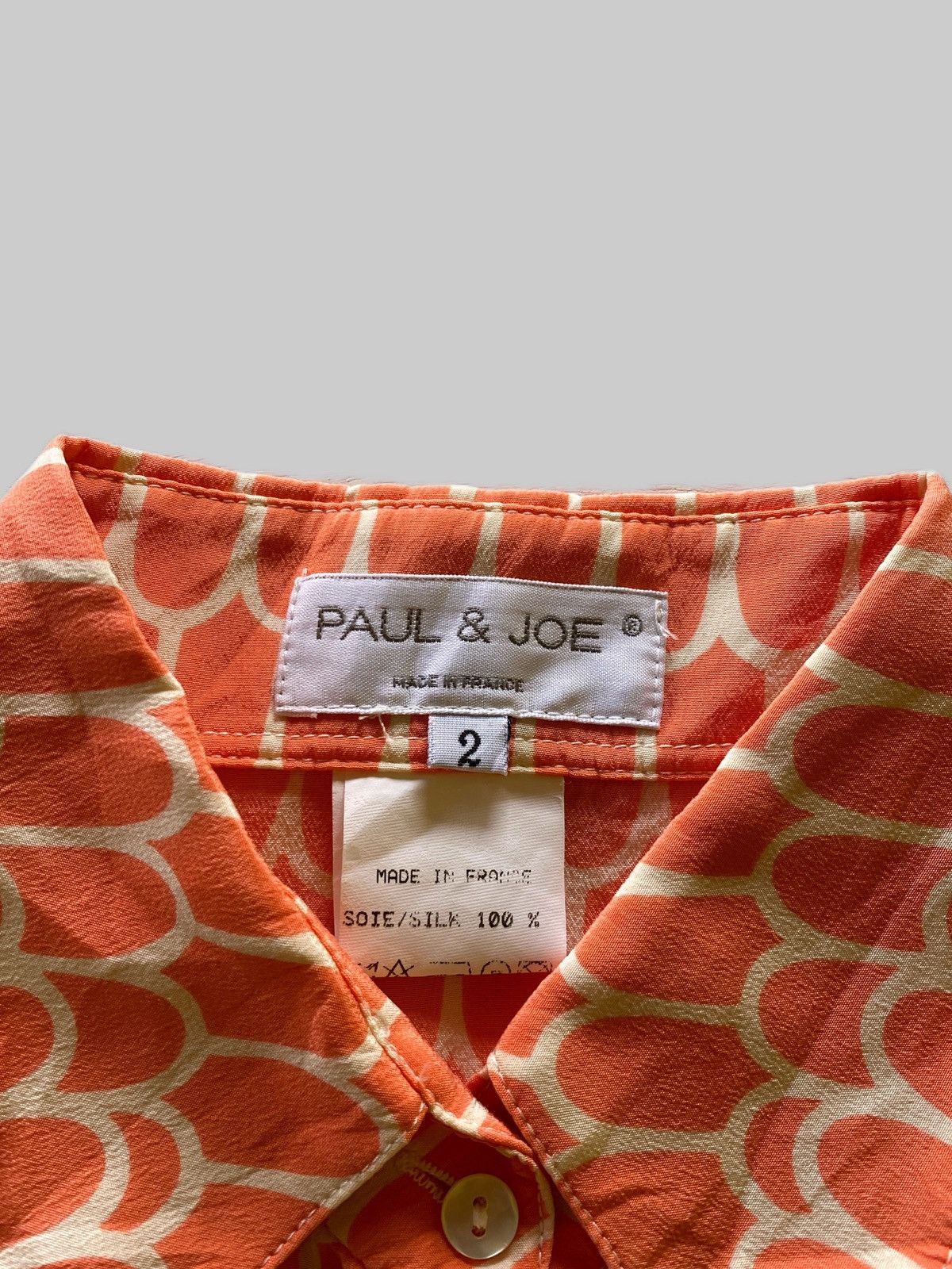 Paul & Joe Vintage Paul & Joe “Titanic” 100% Silk Shirt Size M / US 6-8 / IT 42-44 - 2 Thumbnail