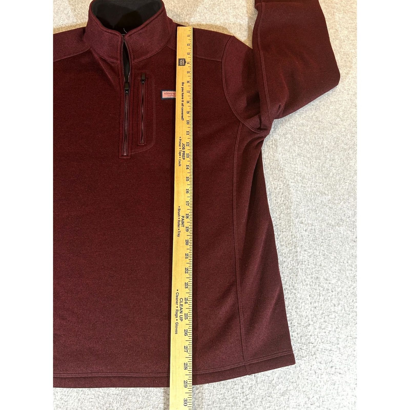 Vineyard Vines Vineyard Vines Pullover Mens L Sweatshirt 1/4 Zip Mock Neck Fleece Red Long Sleeve Logo Pocket Size US L / EU 52-54 / 3 - 5 Thumbnail