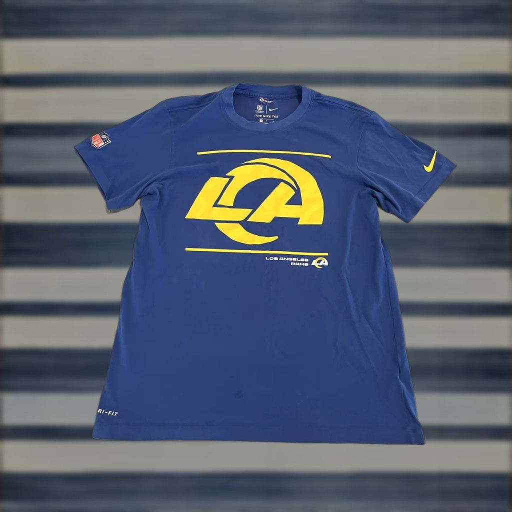 Nike Nike Dri-Fit On-Field Blue Shirt Los Angeles LA Rams Team Issued Mens Medium Shirt M Blue Rams Mens Size US M / EU 48-50 / 2 - 1 Thumbnail