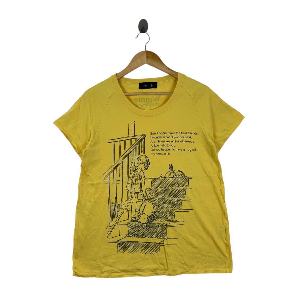Disney × Zucca ZUCCA X DISNEY WinnieThe Pooh Cartoon Big Logo T-Shirt Size M / US 6-8 / IT 42-44 - 1 Thumbnail