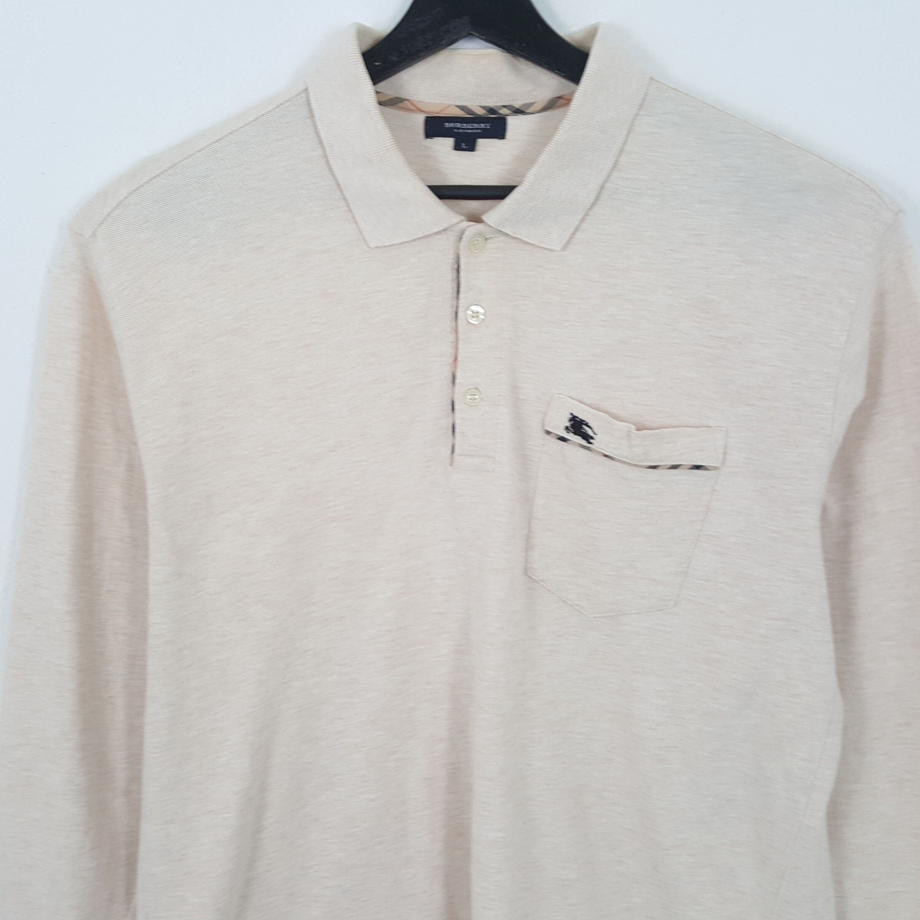 Burberry × Vintage BURBERRY LONDON Pocket Design Casual Custom Art Polos Size US L / EU 52-54 / 3 - 4 Thumbnail