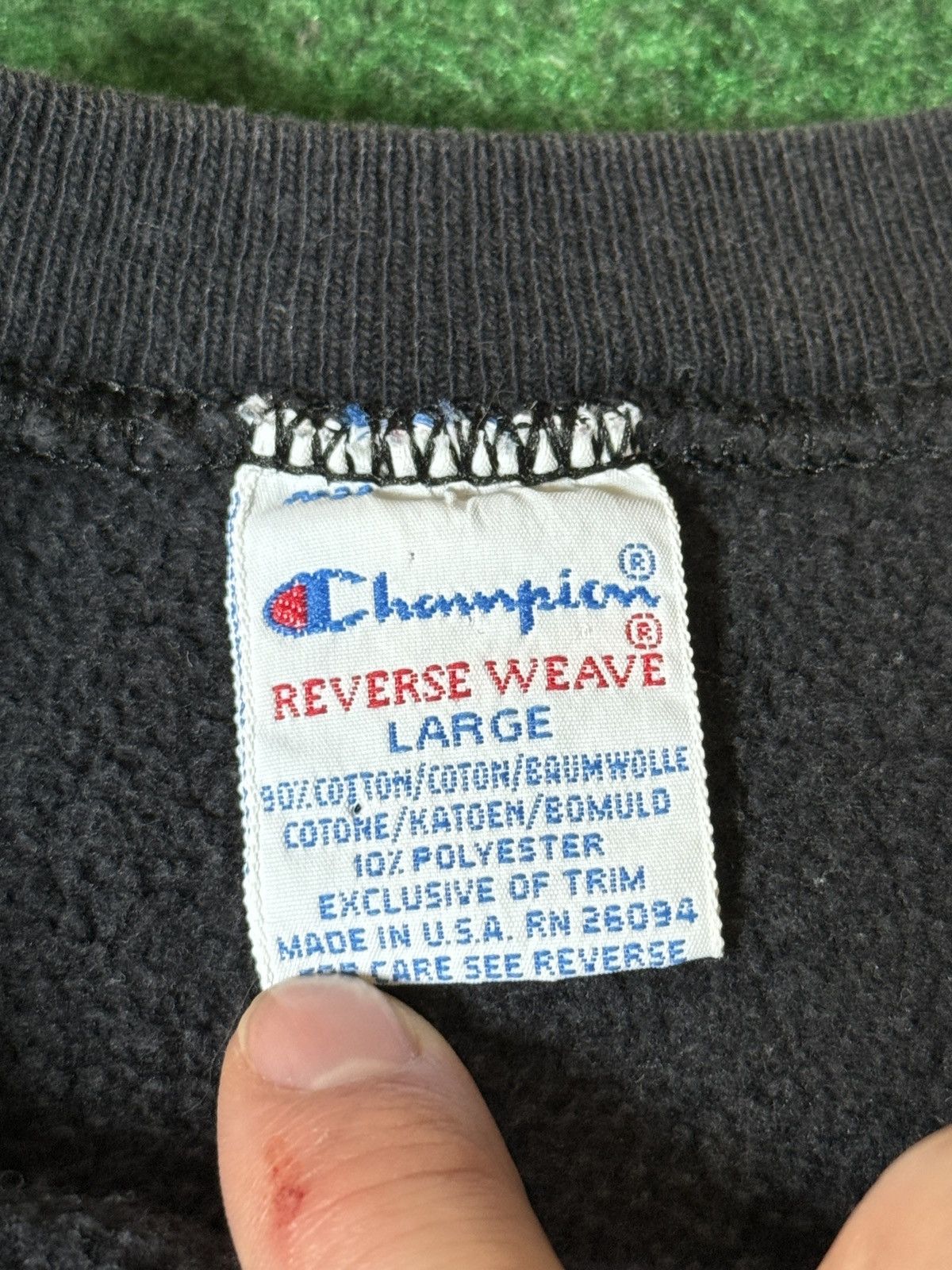 Champion × Vintage Vtg 90s Champion Reverse Weave Spellout Hip Hop Sweatshirt Size US L / EU 52-54 / 3 - 3 Thumbnail