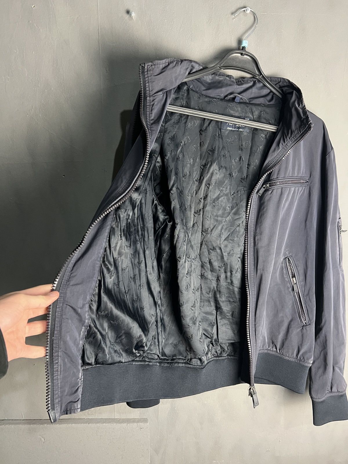 Armani Armani nylon bomber Jacket blue Size US L / EU 52-54 / 3 - 6 Thumbnail