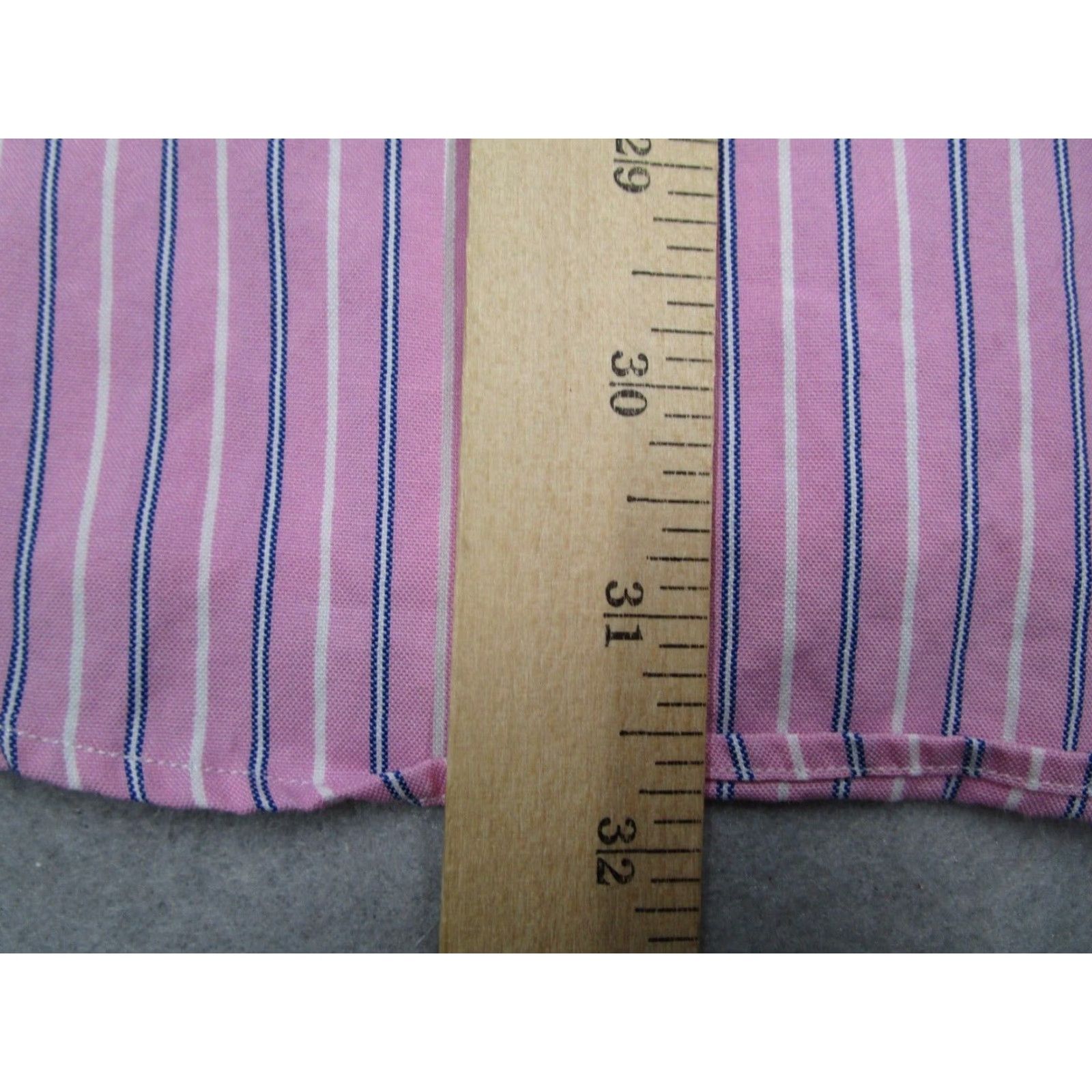 Polo Ralph Lauren VINTAGE Polo Ralph Lauren Pink Striped Dress Shirt Mens 18 34 Button Down Long Sleeve Cotton Size 34R - 6 Thumbnail