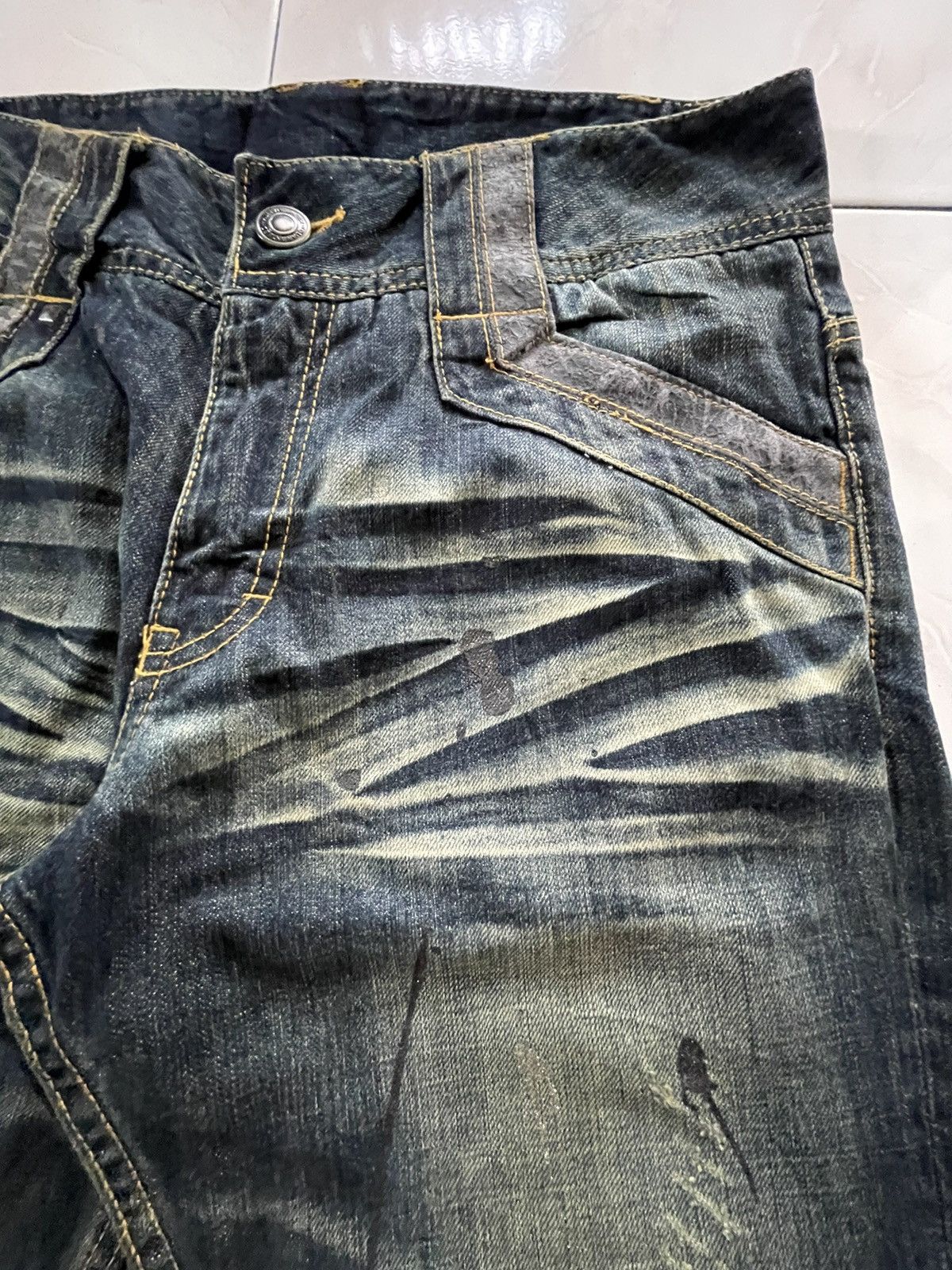 If Six Was Nine Shredded Studded Distressed Painter Japanese Brand Jeans Size US 32 / EU 48 - 15 Thumbnail