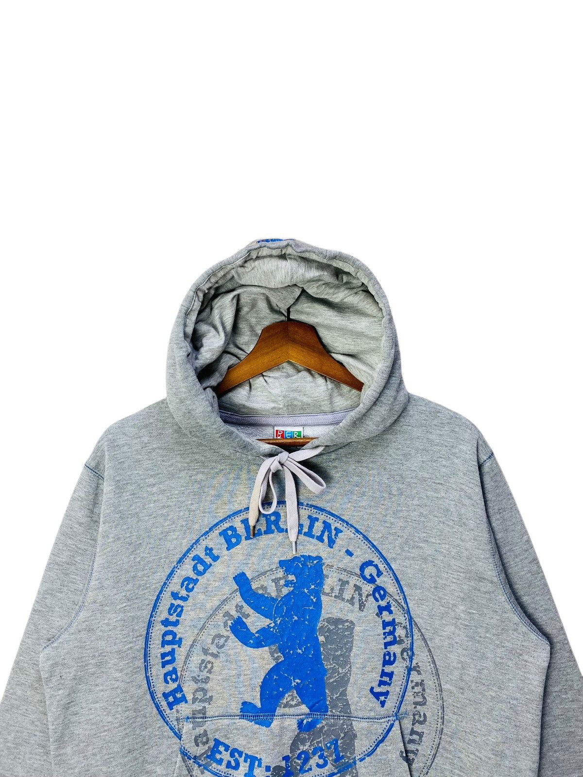 Vintage Berlin Germany Hoodie Big Logo Pullover Grey Size Small Size US S / EU 44-46 / 1 - 2 Thumbnail