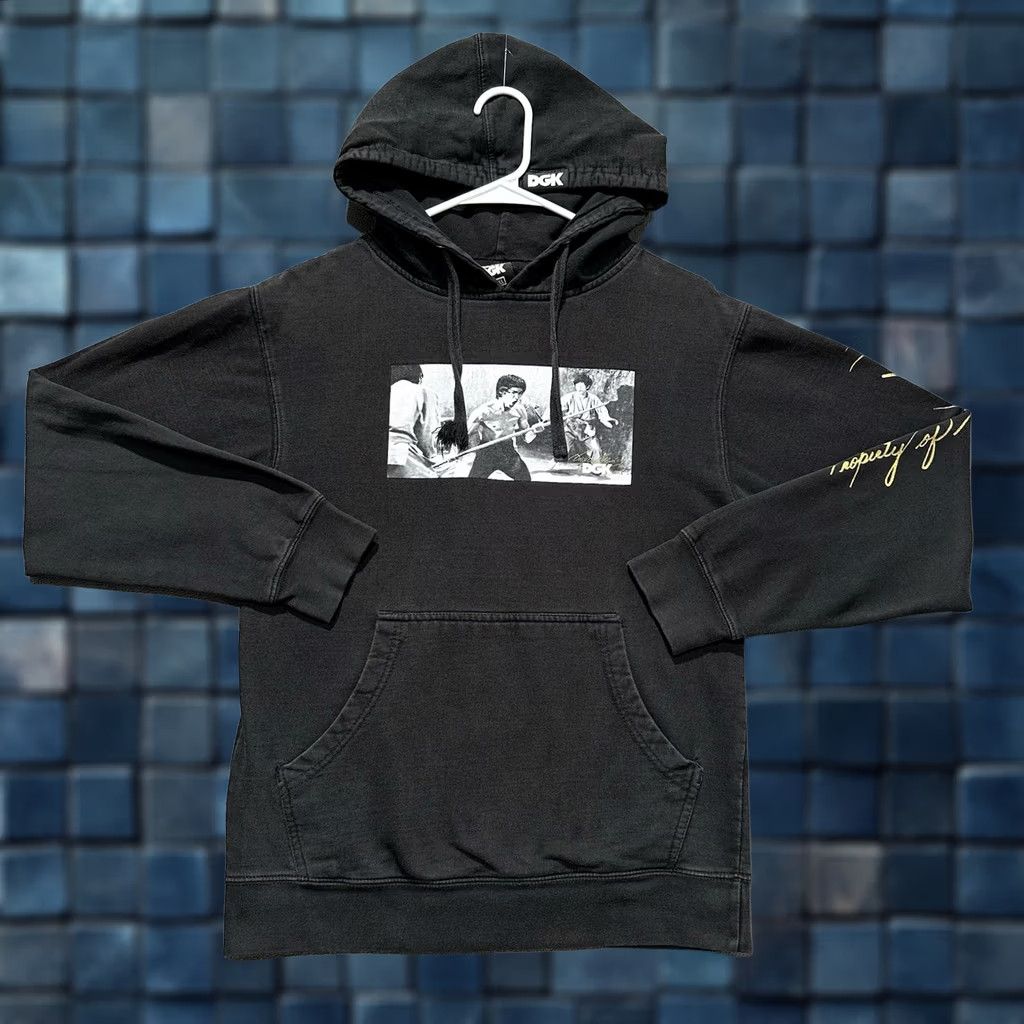 DGK DGK Bruce Lee Sweatshirt Mens Small Black Graphic Print Hoodie Streetwear GUC Size US XL / EU 56 / 4 - 1 Thumbnail