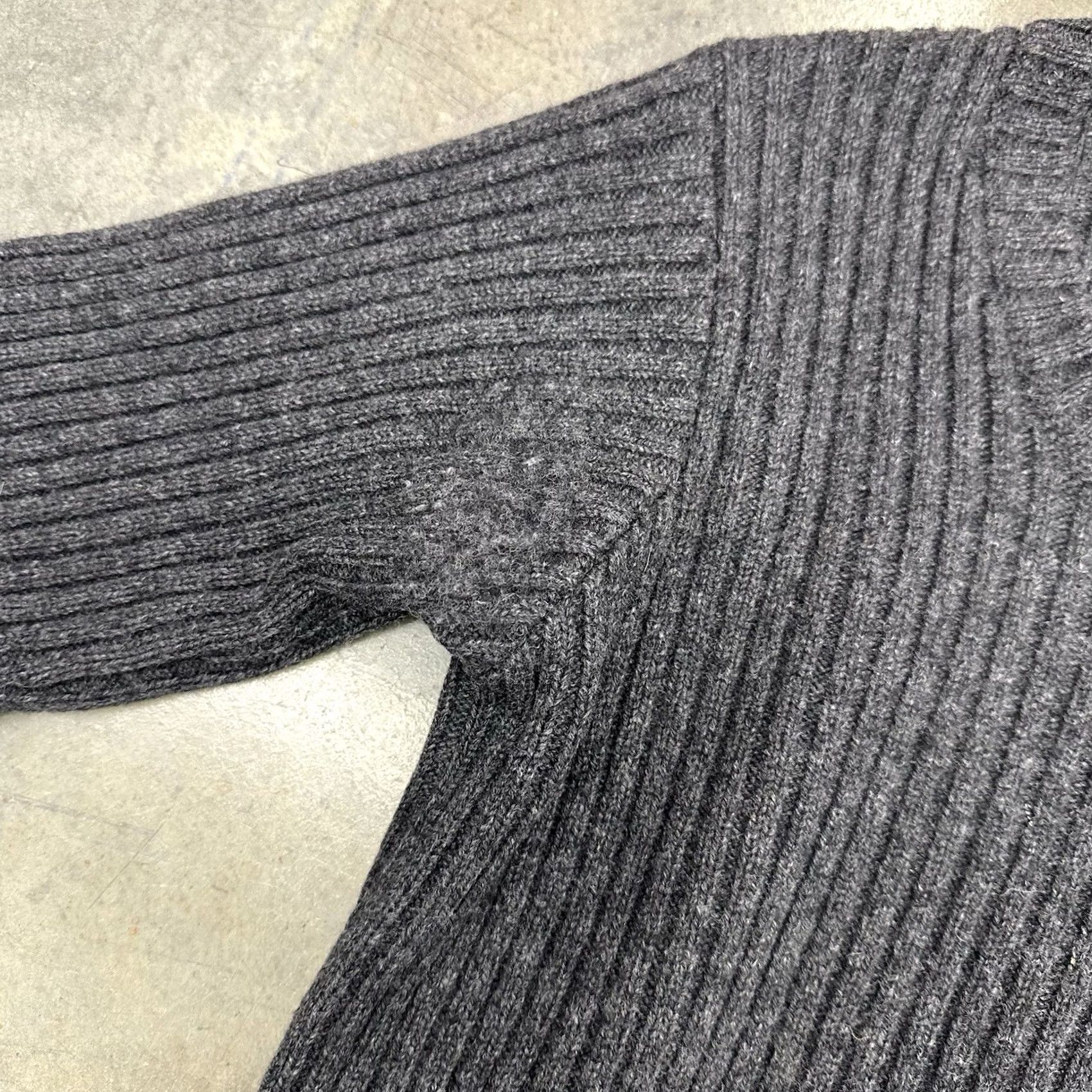 Helmut Lang VINTAGE Helmut Lang Ribbed Wool Long Sleeve Sweater Women's M Black 90s Designer Pullover Ballpark 1998 Size M / US 6-8 / IT 42-44 - 4 Thumbnail