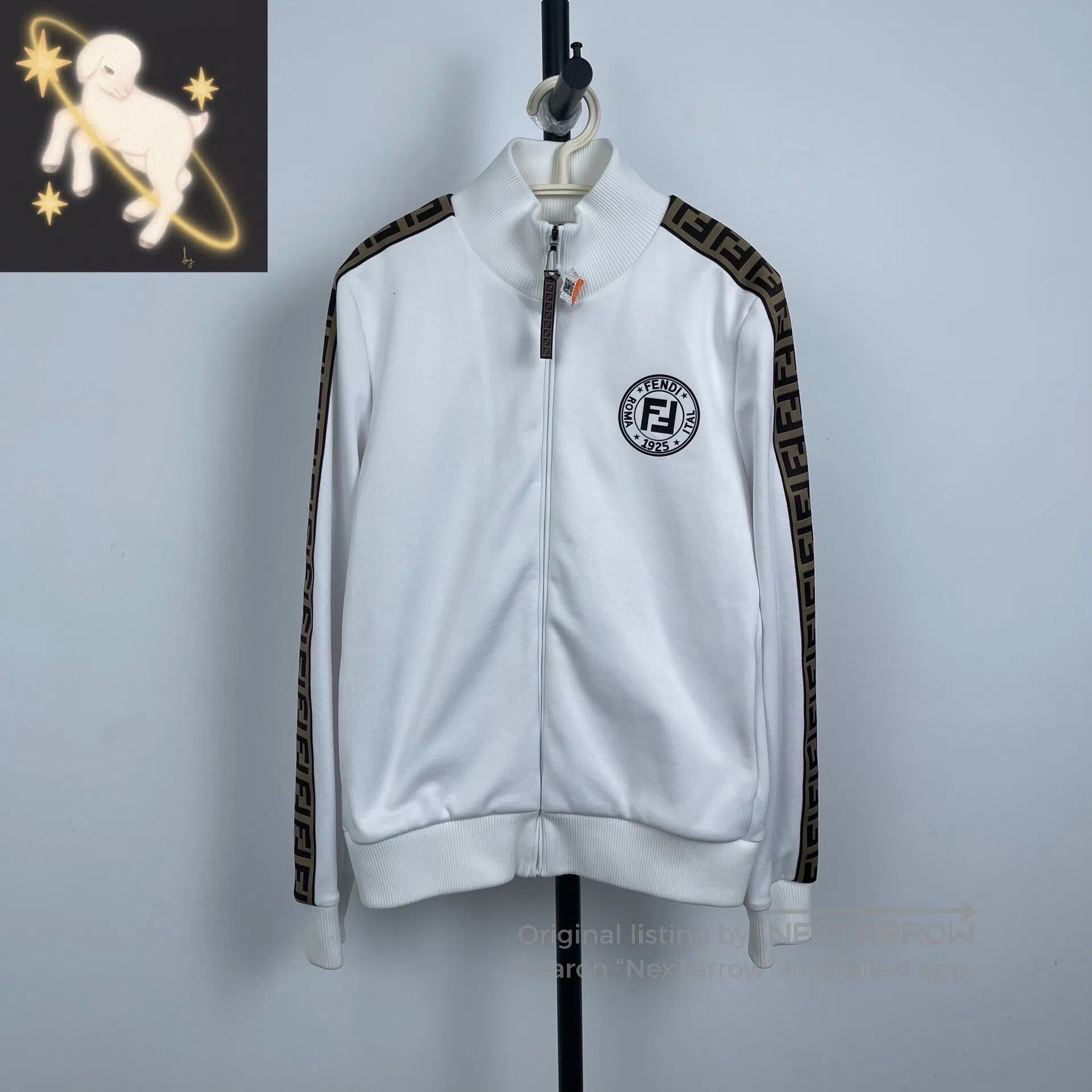 Fendi FENDI White arm old logo zip-up jacket sports set| Size US S / EU 44-46 / 1 - 1 Thumbnail