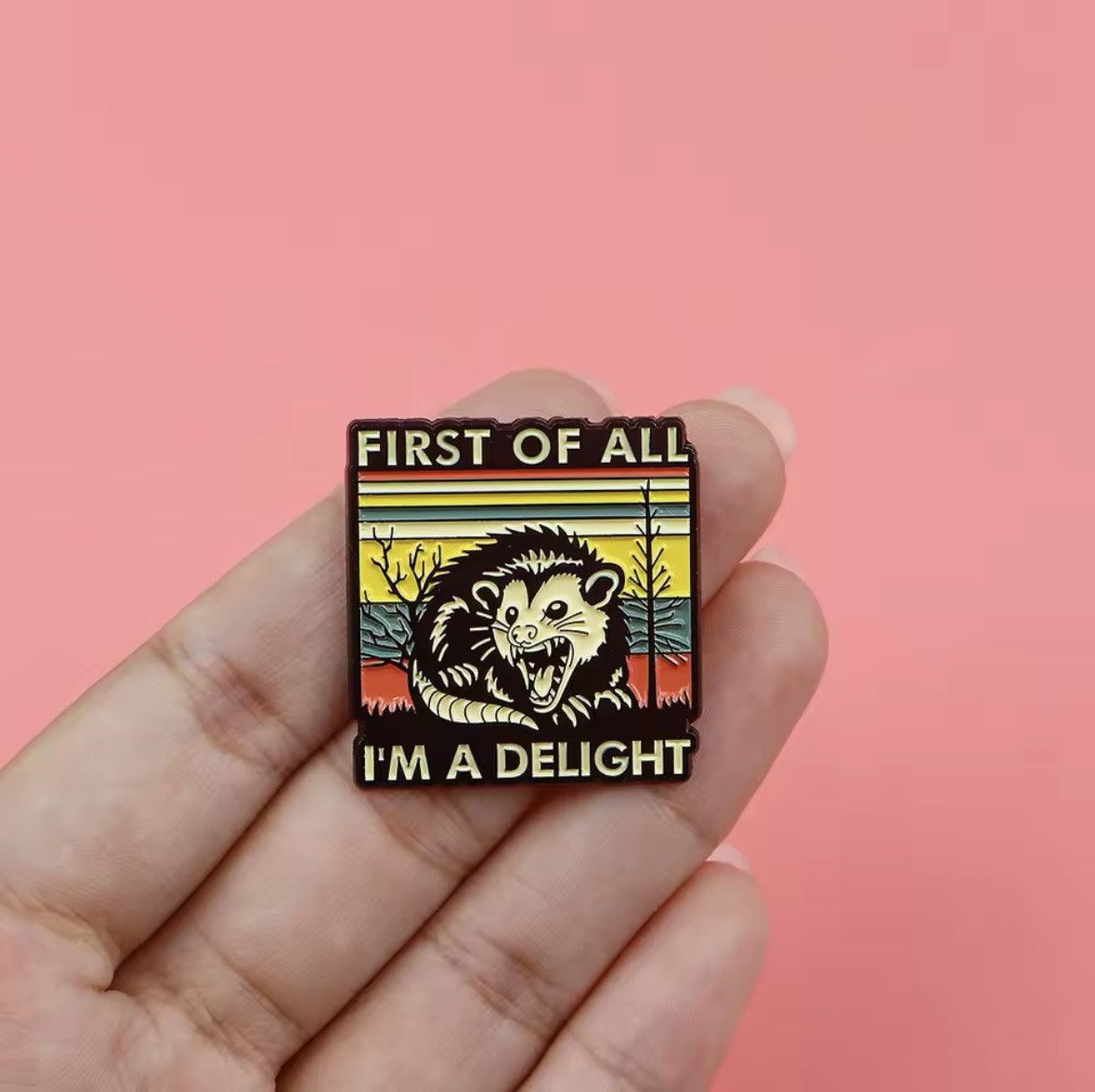Designer I’m delight opossum enamal pin Size ONE SIZE - 5 Thumbnail