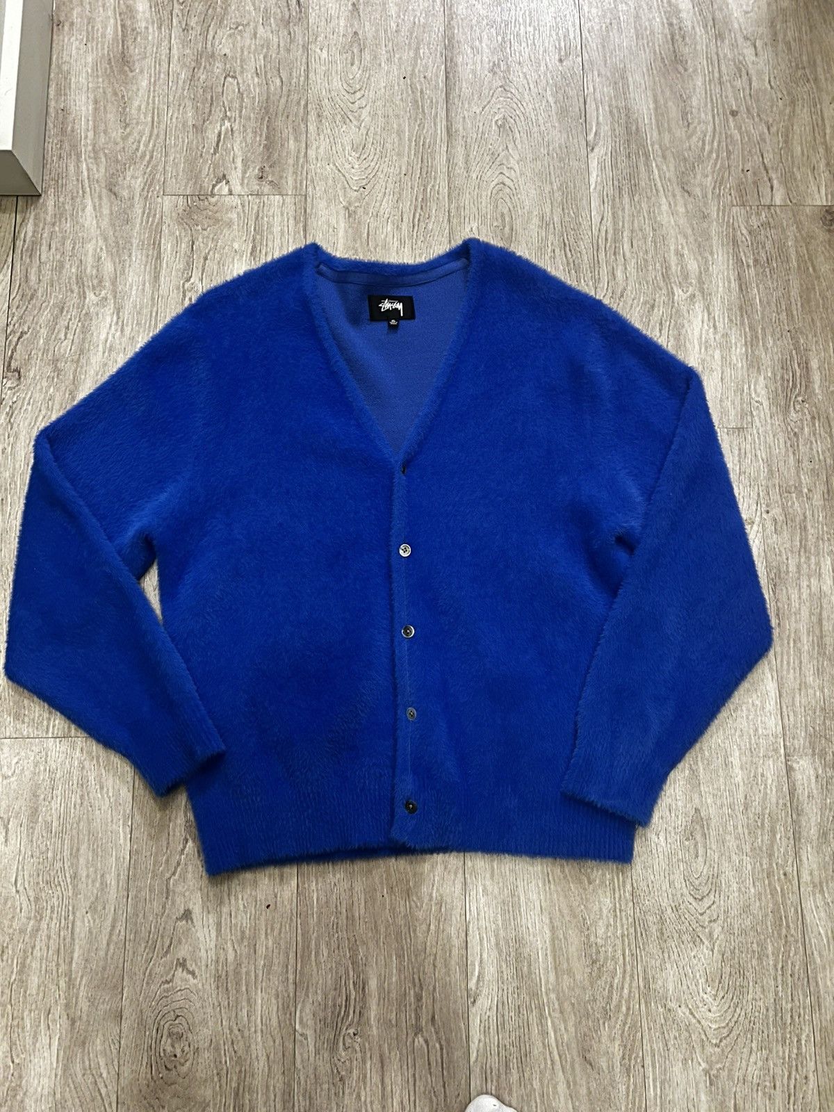 Stussy Shaggy Cardigan | Grailed