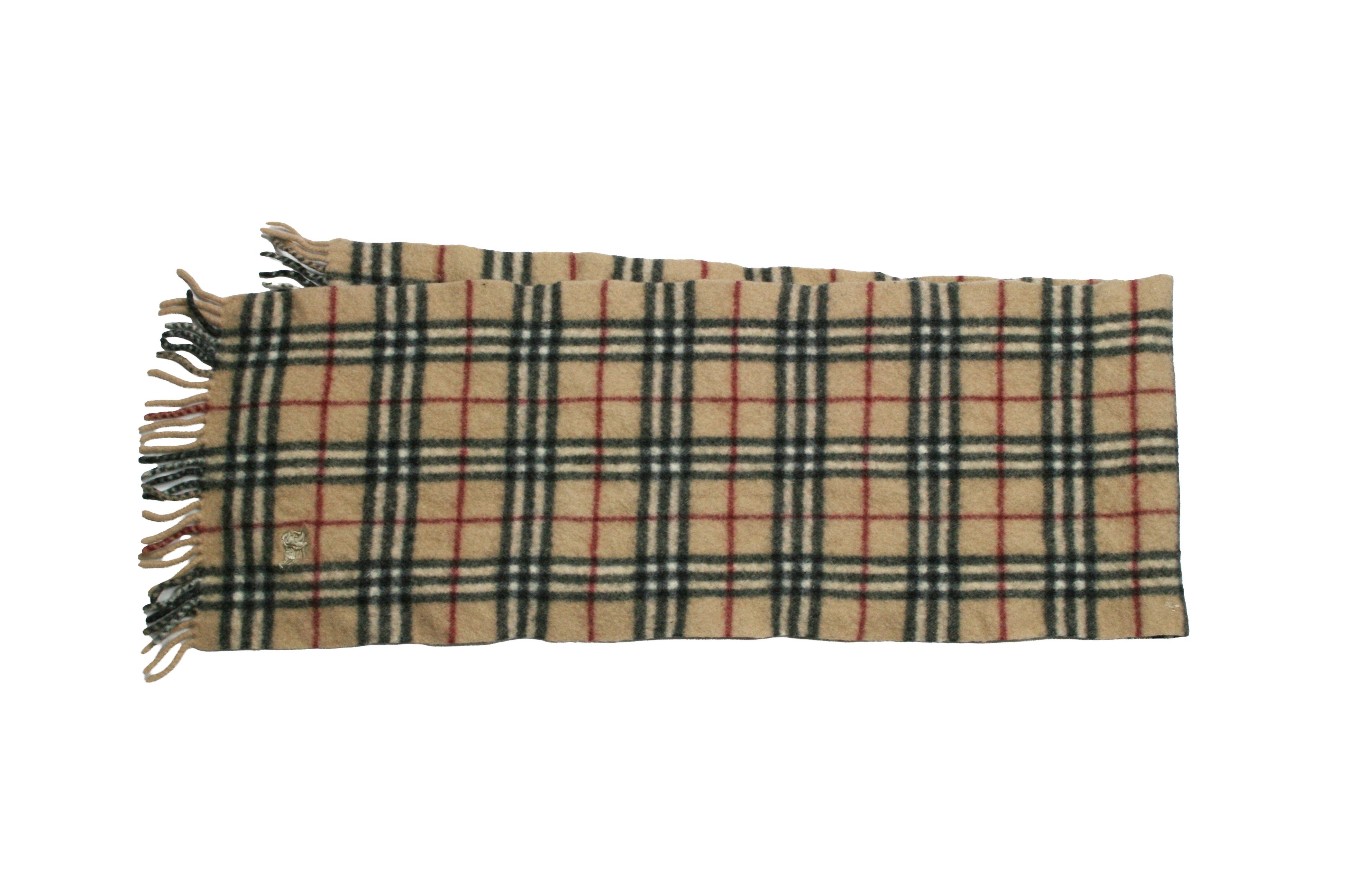 Burberry 00S Nova Check Wool Scarf Vintage Size ONE SIZE - 5 Thumbnail