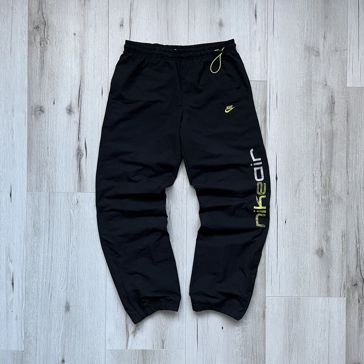 Nike × Vintage Nike 00s Vintage Air Max Drill Y2K Nylon Baggy Pants S size Size US 31 - 1 Thumbnail