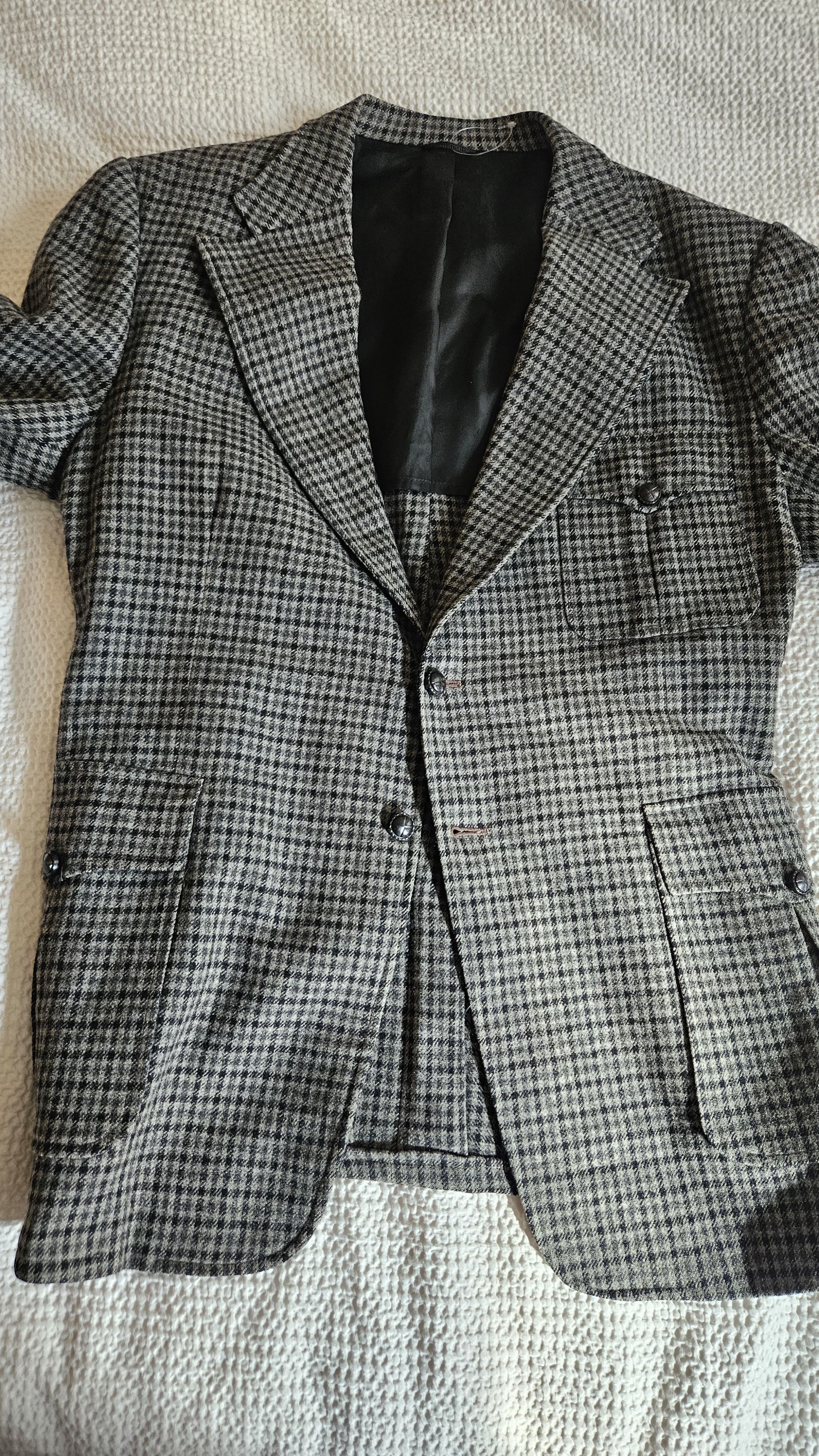 Other Vintage houndstooth hunting blazer with patch pockets Size 44L - 8 Thumbnail