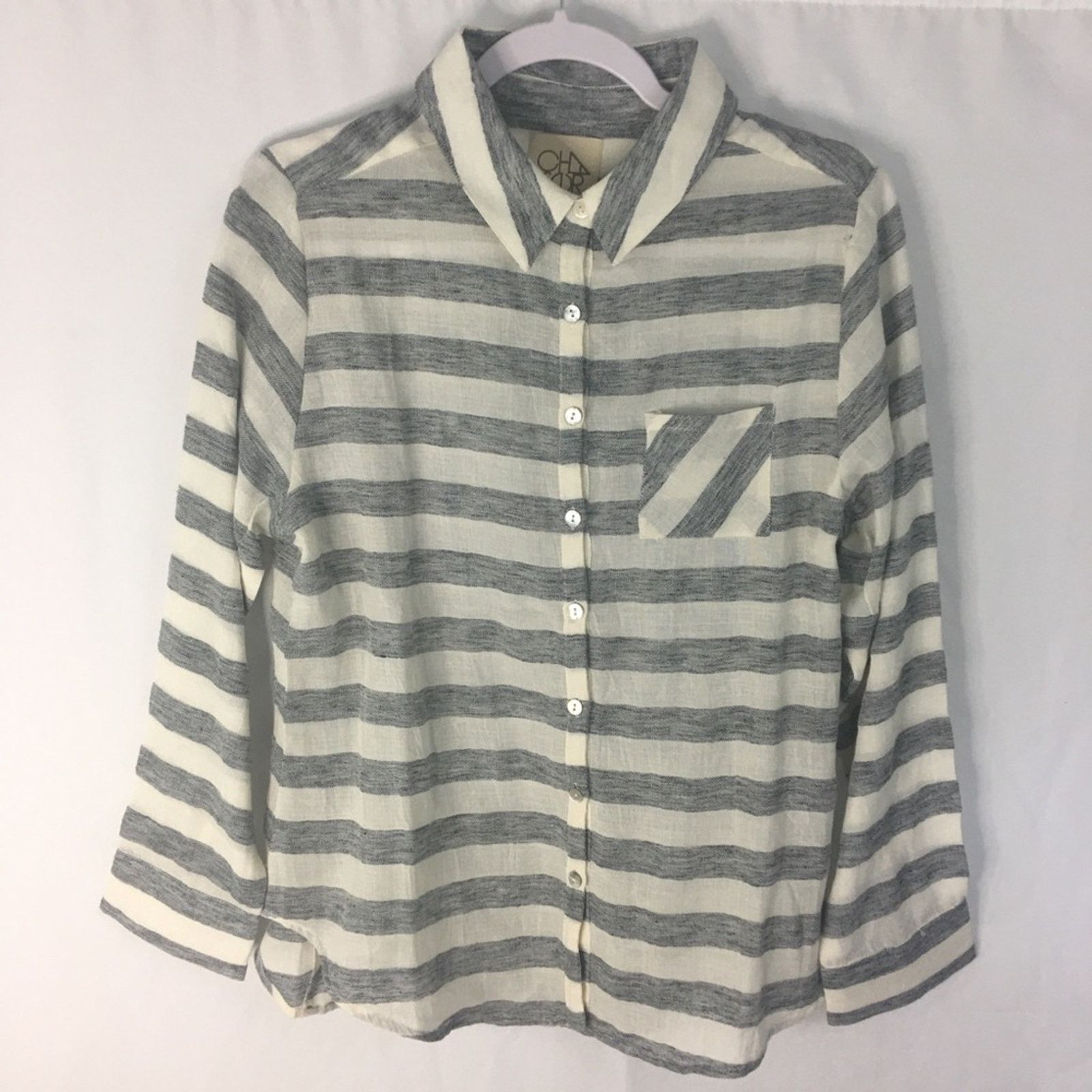 Chaser Brand NWT Chaser Women's Long Sleeve Button Down Top Size Large Size L / US 10 / IT 46 - 4 Thumbnail
