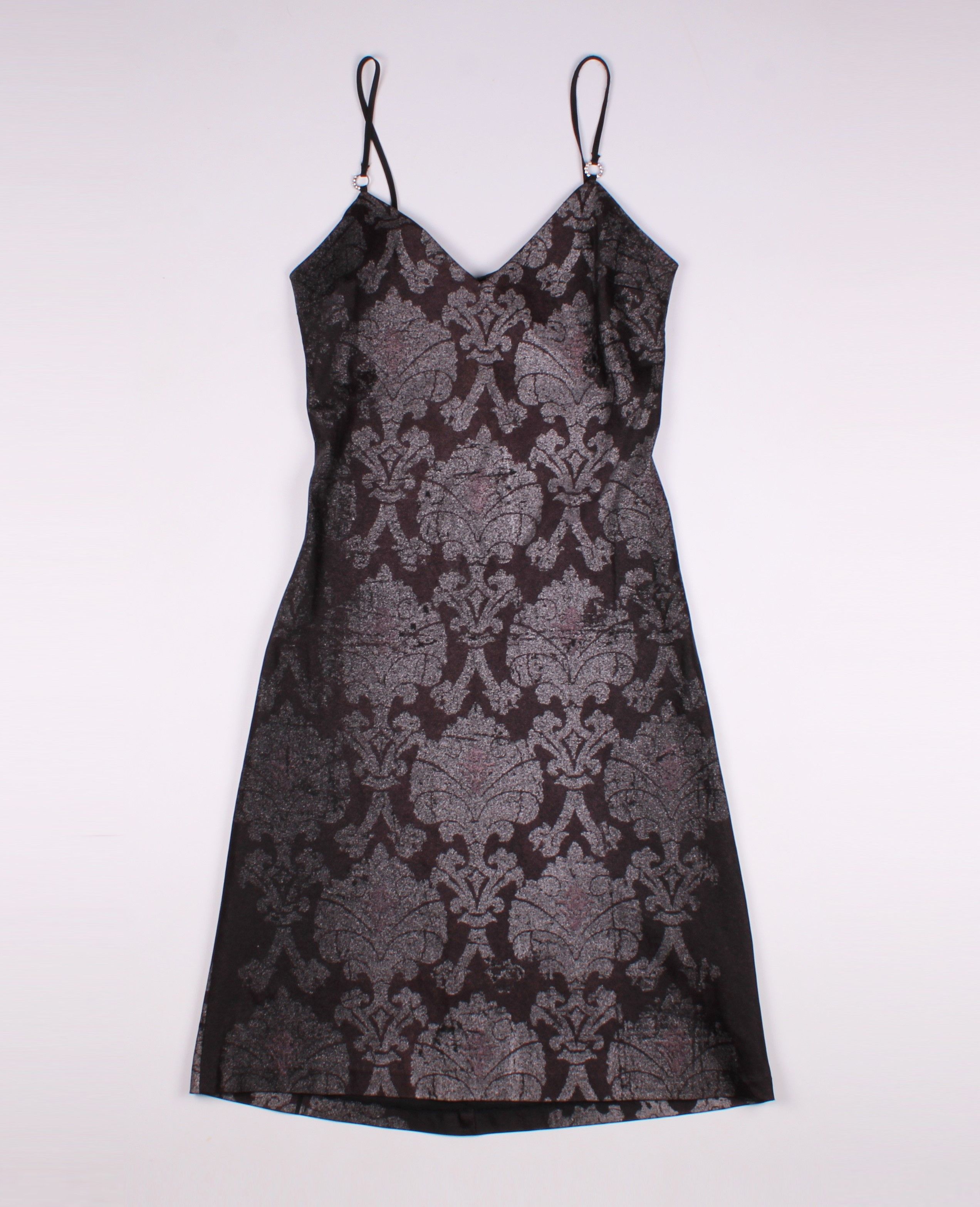 image of Italian Designers x Vintage Otium Y2K Goth Grunge Printed Sexy Dress in Black, Women's (Size Medium