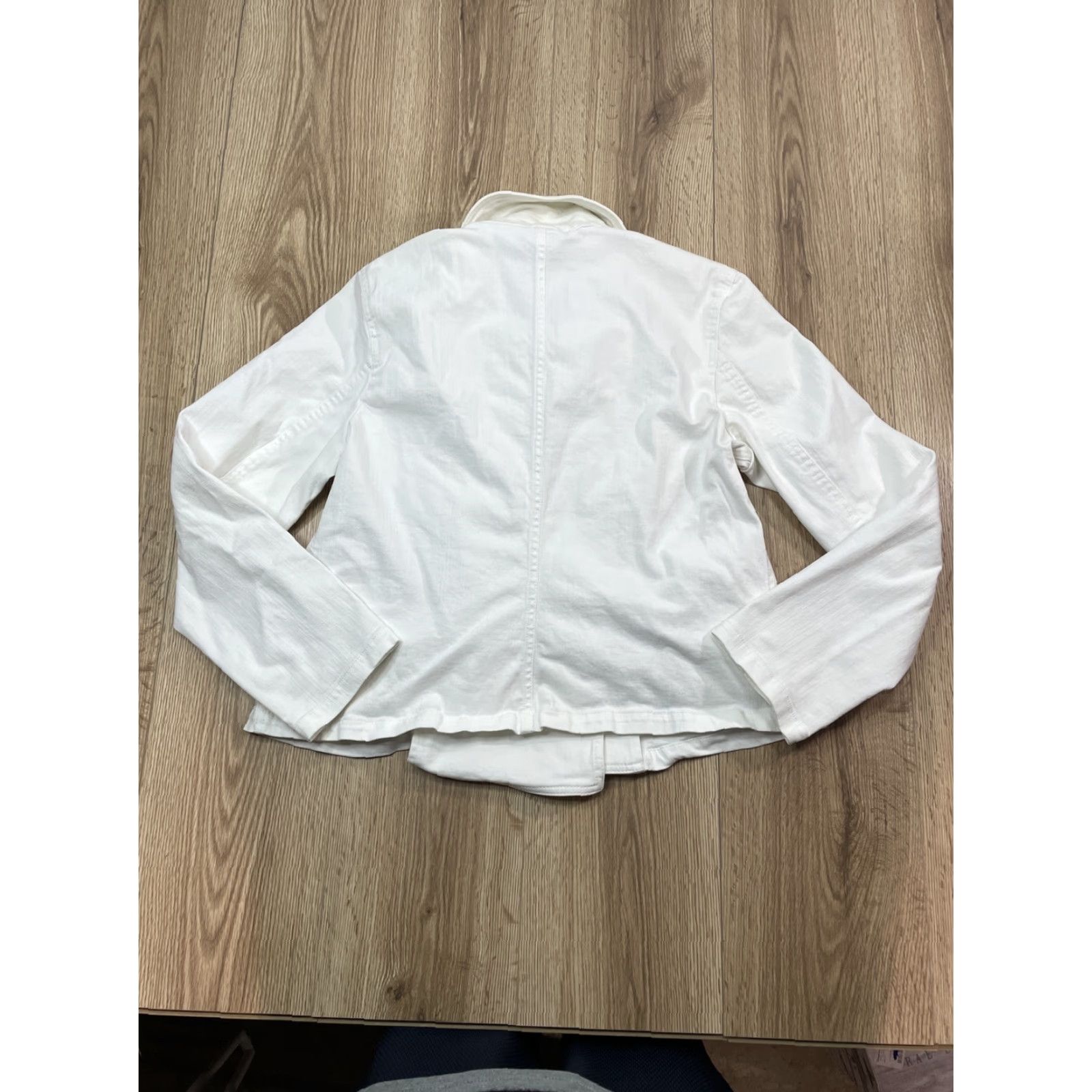 Chaps VINTAGE Chaps Denim Jean Jacket Womens XL White Short Style Pocket Classic Coat Size 40" / US 18 - 7 Thumbnail