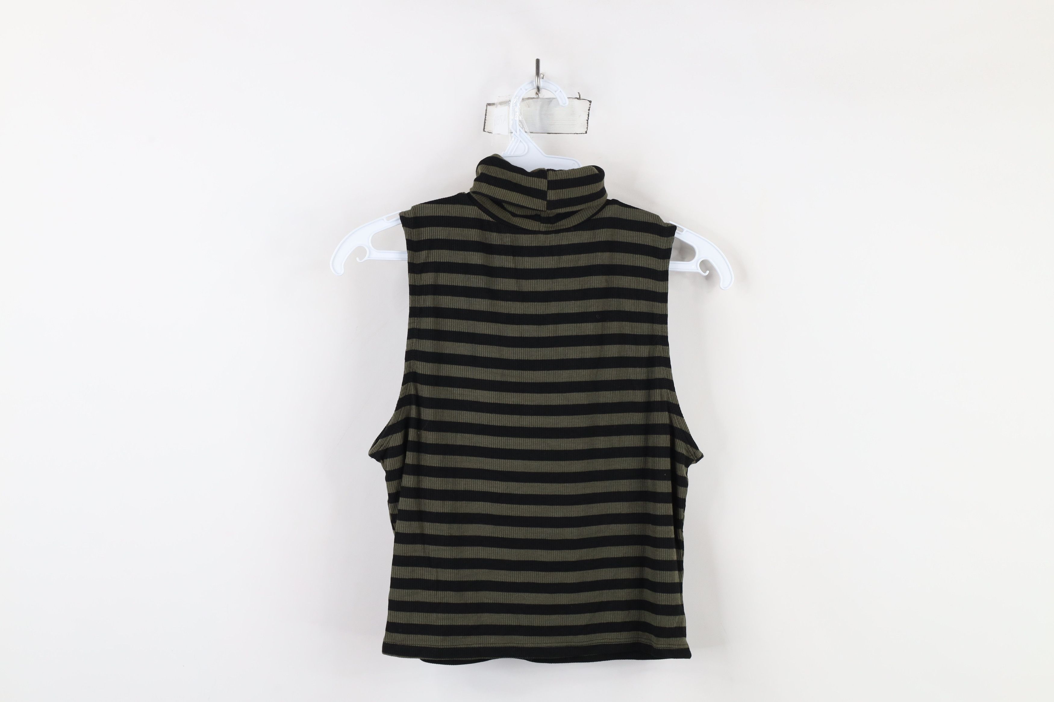 Vintage Vintage Y2K Goth Ribbed Sleeveless Turtleneck T-Shirt Size S / US 4 / IT 40 - 9 Thumbnail