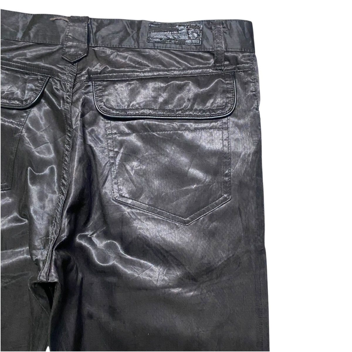 Japanese Brand M.F EDITORIAL Black Snakeskin Wide Leg Pant Size US 31 - 11 Thumbnail