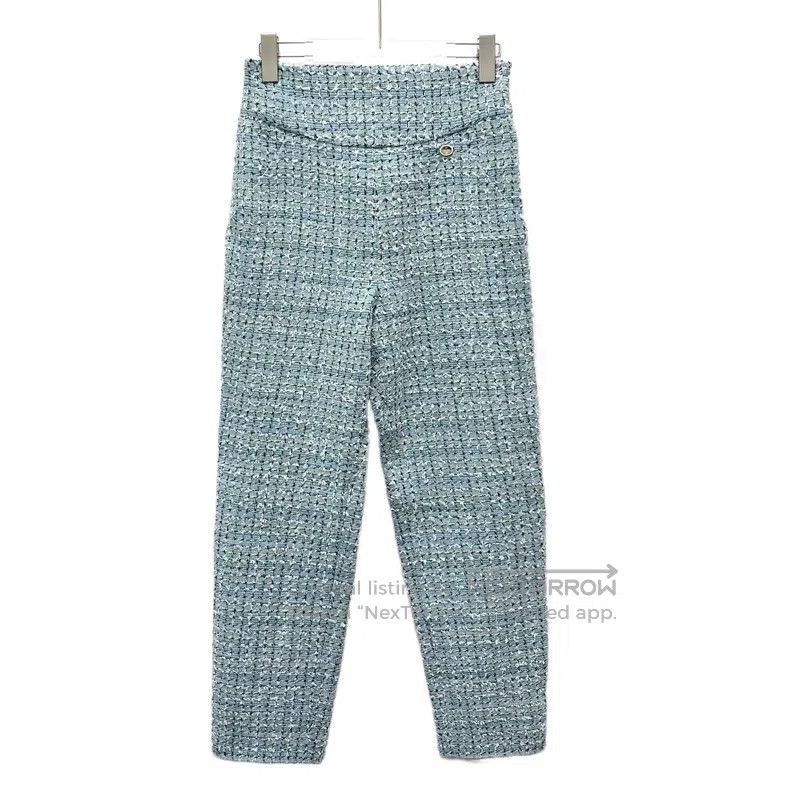 Chanel Chanel Cruise Series Blue Cotton Woven Tweed Casual Trouse Size 25" / US 0 / IT 36 - 1 Thumbnail