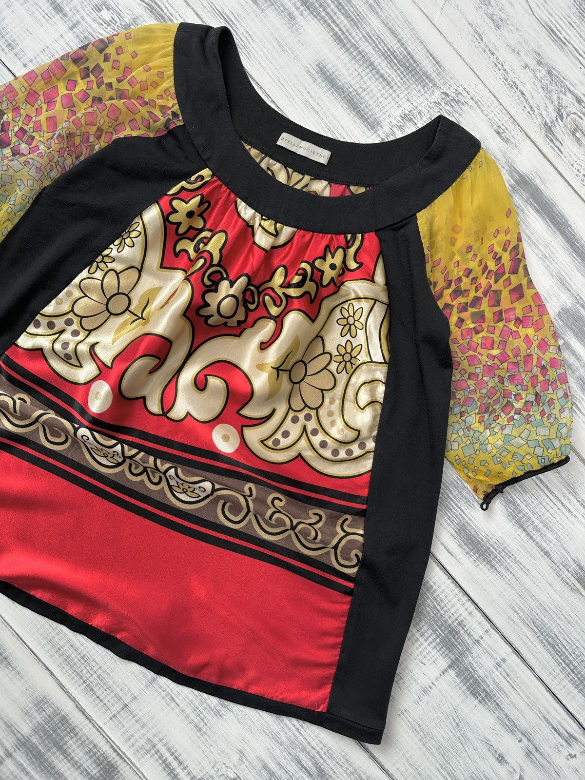 Stella McCartney Stella McCartney 100% Silk Multicolor Blouse Shirt Size M / US 6-8 / IT 42-44 - 9 Thumbnail