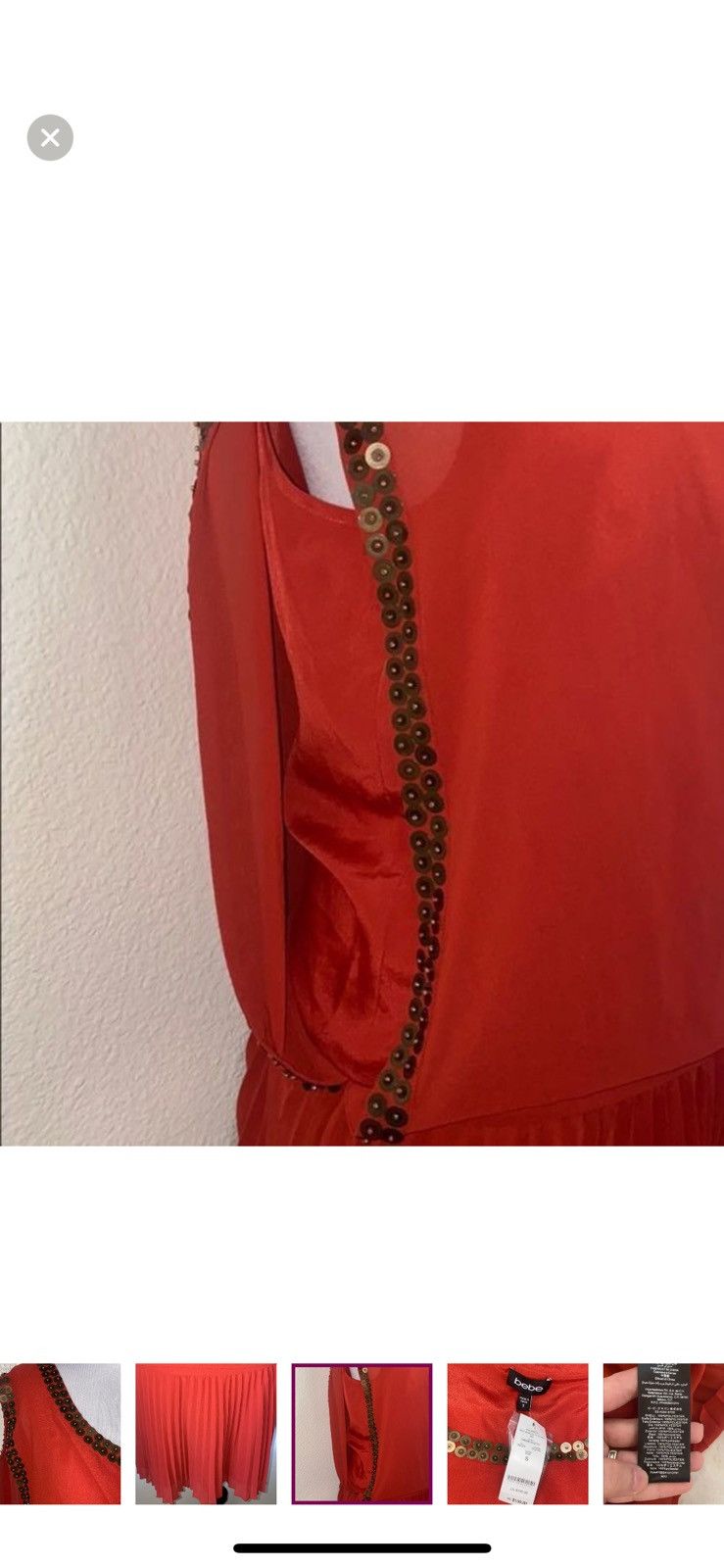 Bebe Bebe small wilderness pleated mini dress Size S / US 4 / IT 40 - 3 Thumbnail