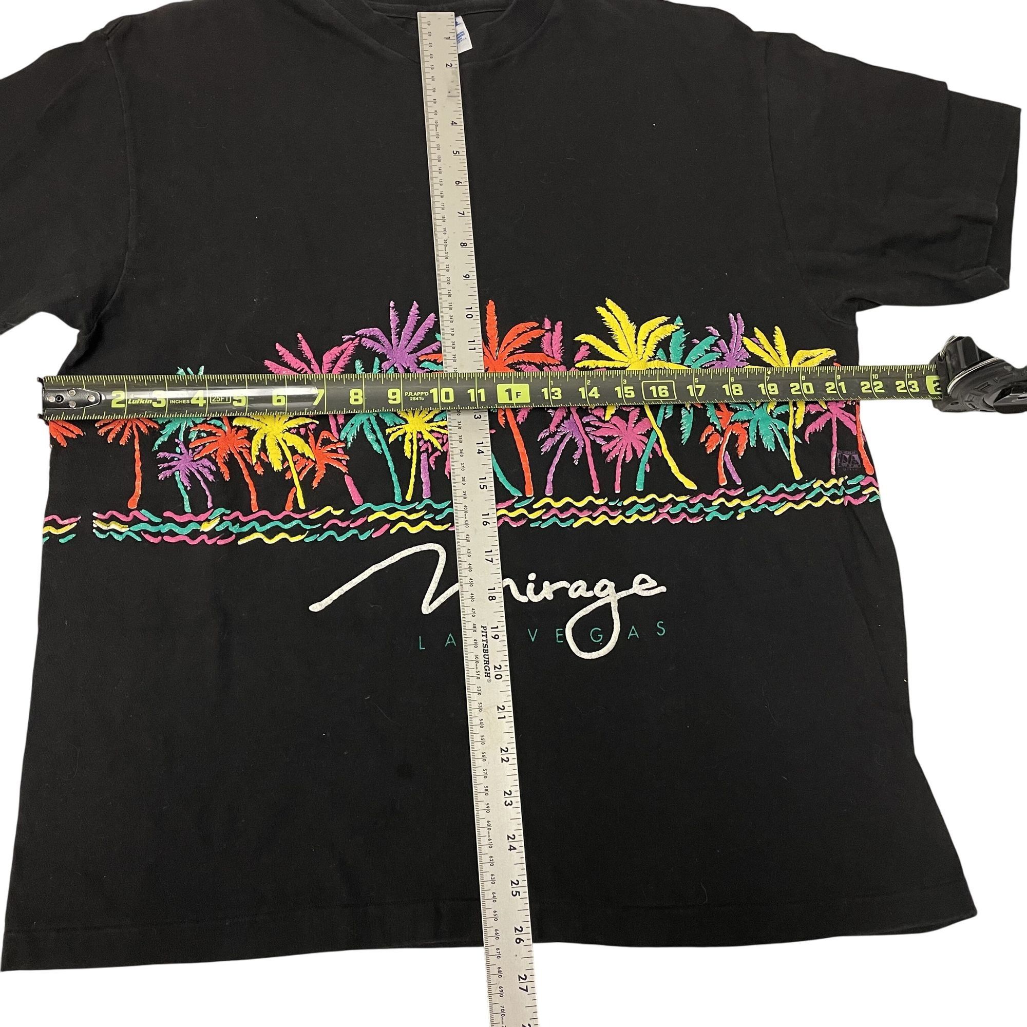 Hanes Vtg Hanes NEON Painted Palm Trees MIRAGE Las VEGAS T Shirt Size US L / EU 52-54 / 3 - 10 Thumbnail