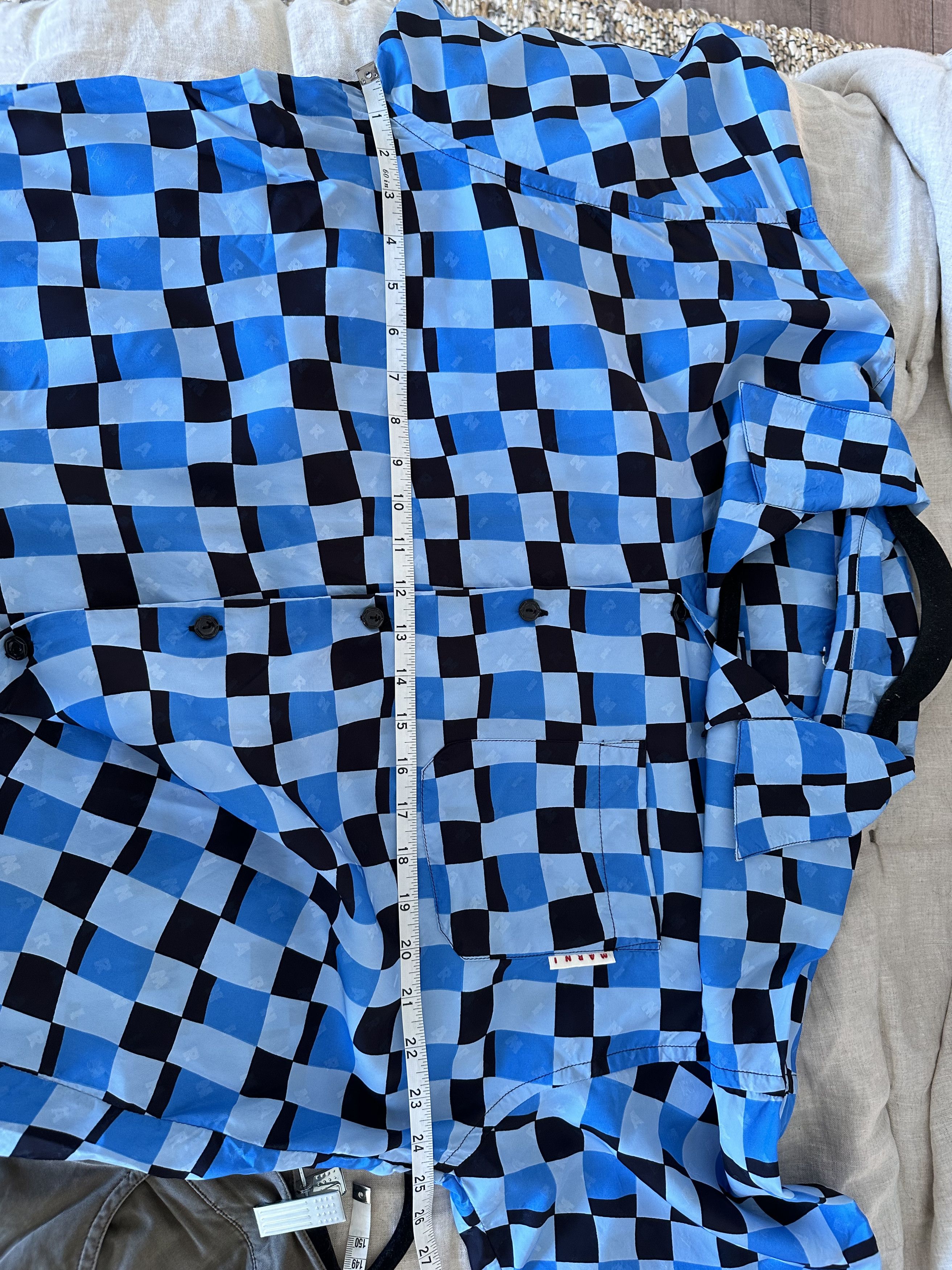 Marni Marni Checkered Camp Collar Shirt Size US XL / EU 56 / 4 - 7 Thumbnail