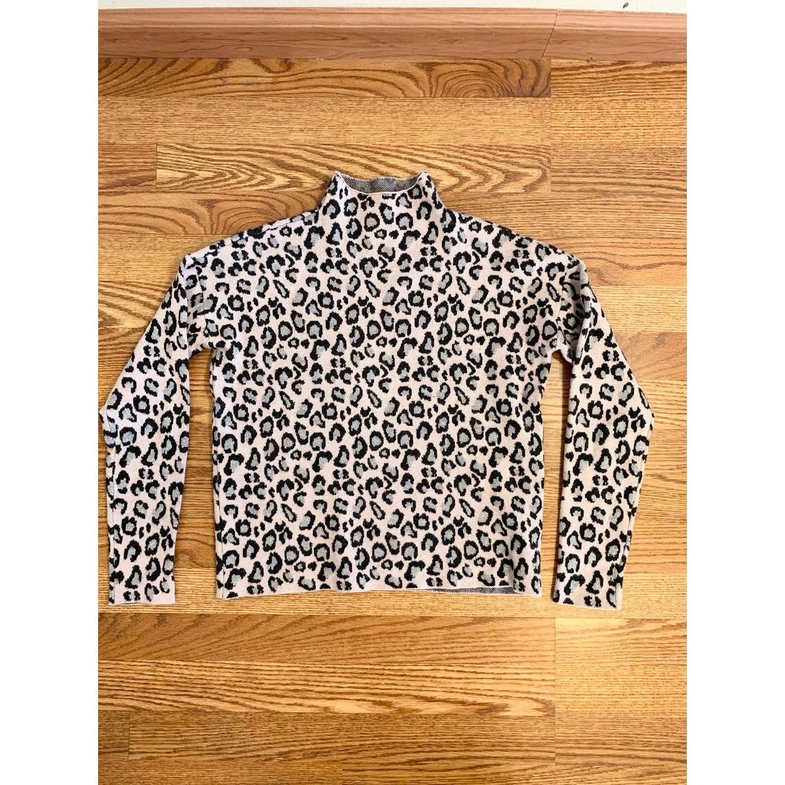 Cynthia Rowley Pink Leopard print turtleneck sweaters women's size S Size S / US 4 / IT 40 - 3 Thumbnail
