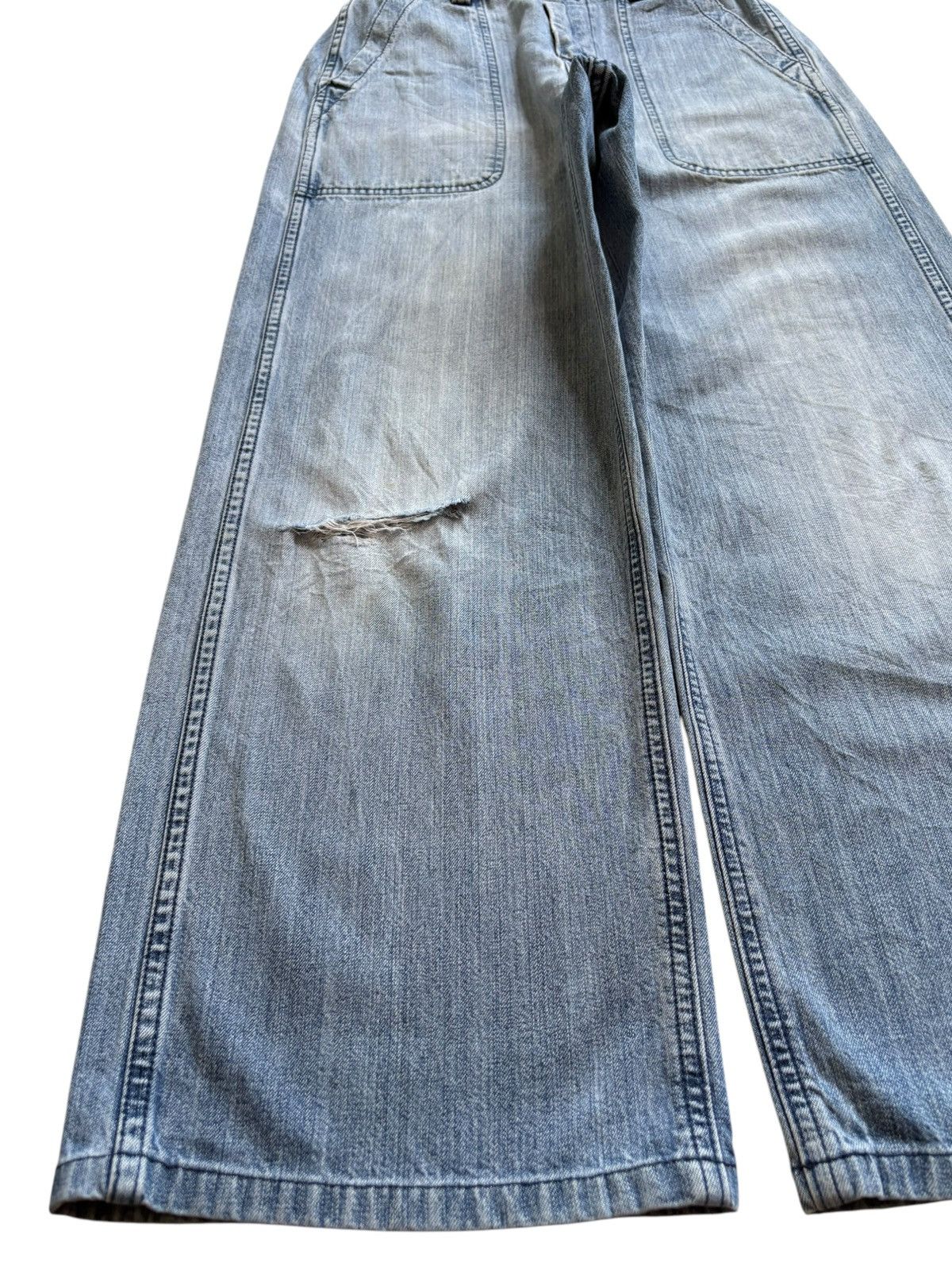 JW Anderson × Uniqlo Vintage Uniqlo J.W.Anderson Faded Wash Bush Pant Baggy Jean Size US 26 / EU 42 - 6 Thumbnail