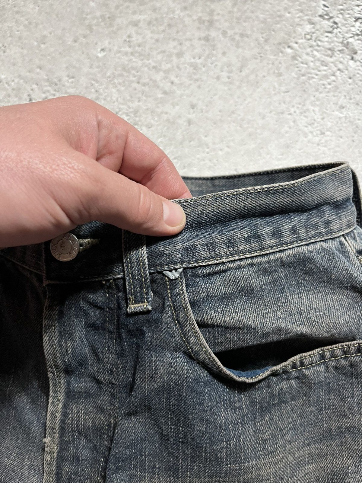Armani × Vintage Custom Vintage Armani Jeans AJ Logo Denim Jeans Size US 30 / EU 46 - 14 Thumbnail