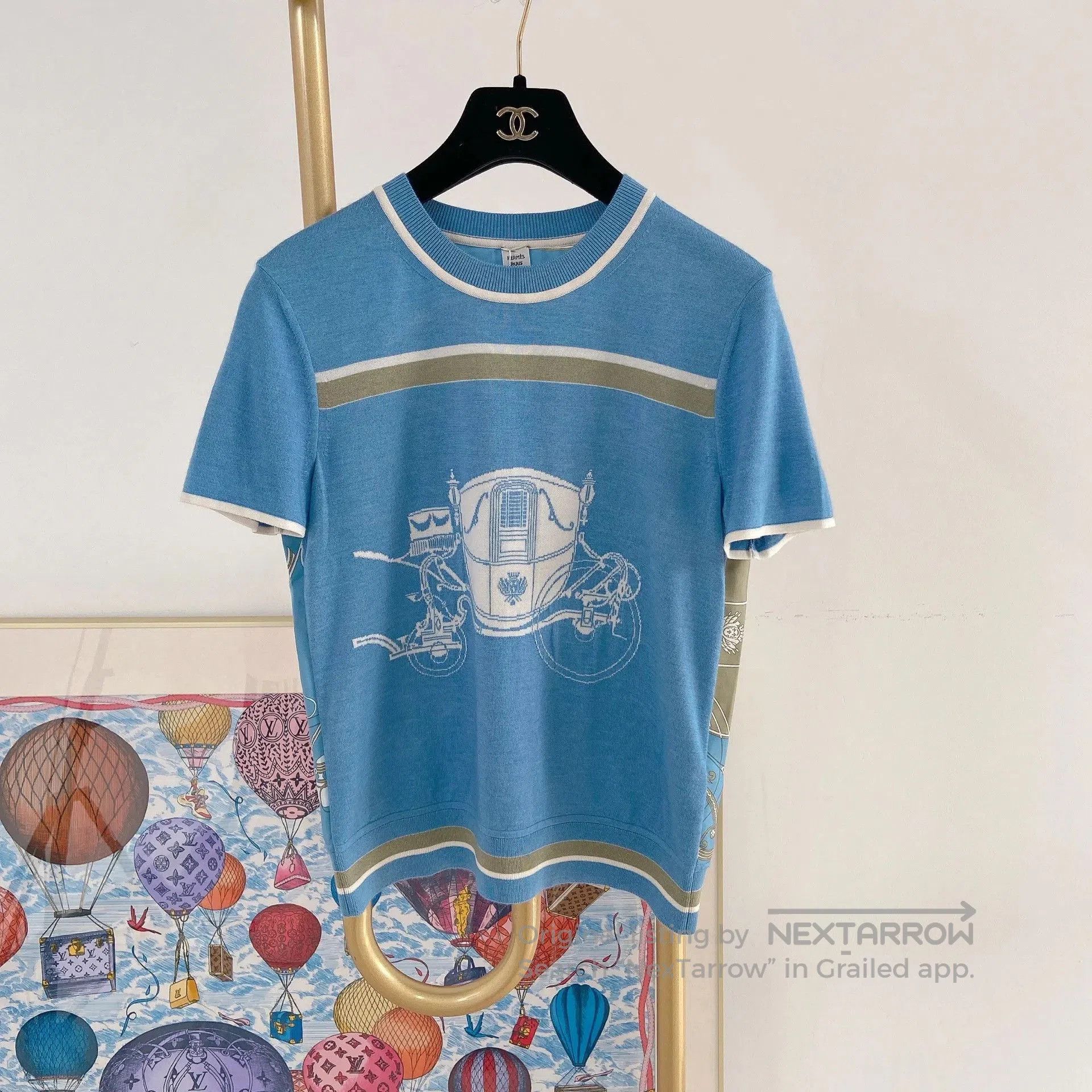 Hermes Hermes Silk Knit Panel T-shirt Size 36. Size XS / US 0-2 / IT 36-38 - 2 Thumbnail