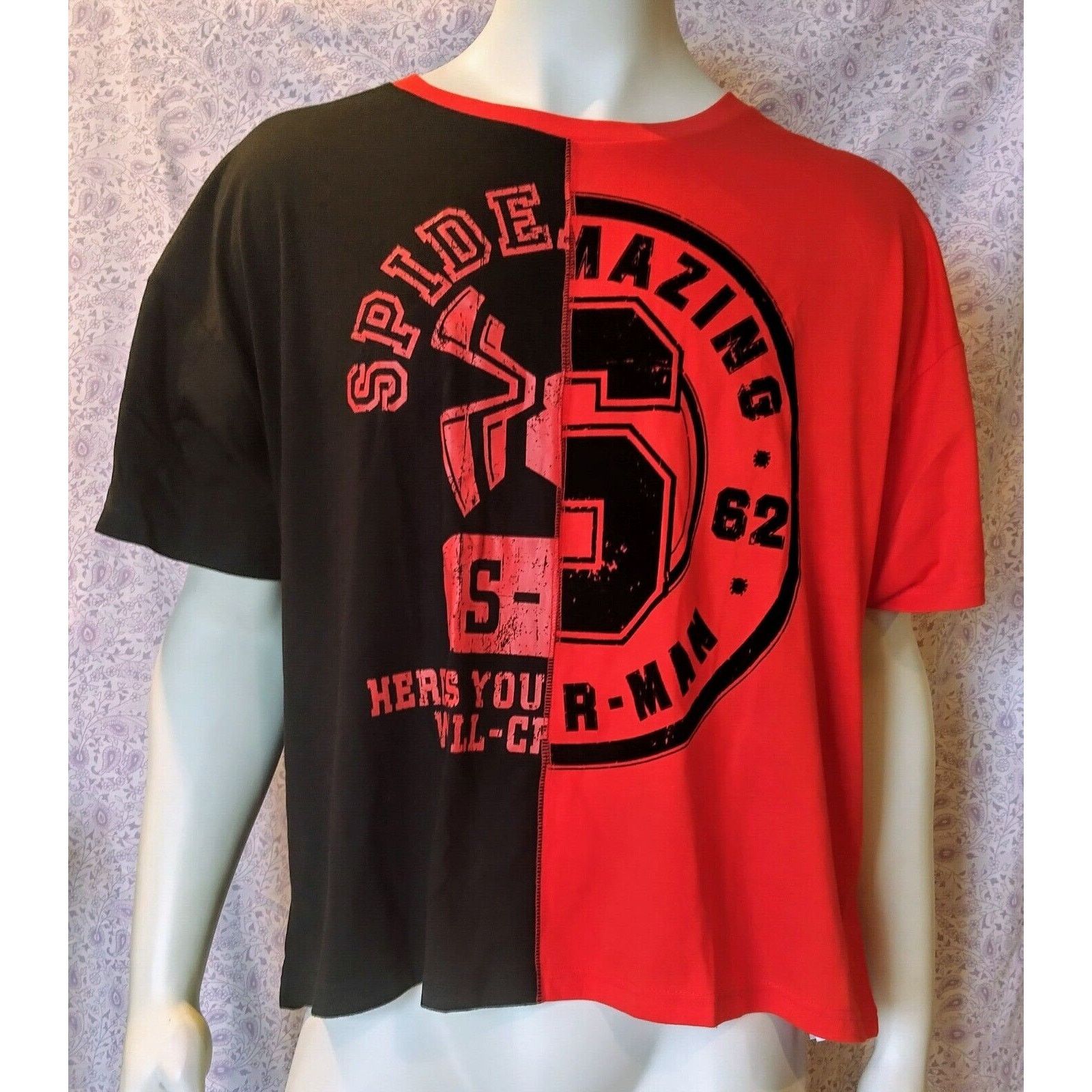 Disney NWT Marvel Disney Spider-Man T shirt Adult 1X Loose Fit Boxy Size US XL / EU 56 / 4 - 1 Thumbnail