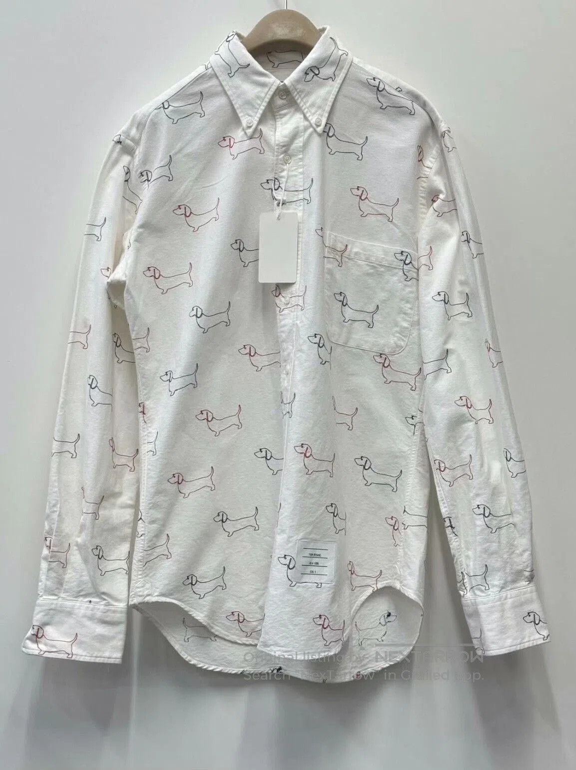 Thom Browne Thom Browne Men's Dachshund Embroidered Shirt. Size US M / EU 48-50 / 2 - 1 Thumbnail