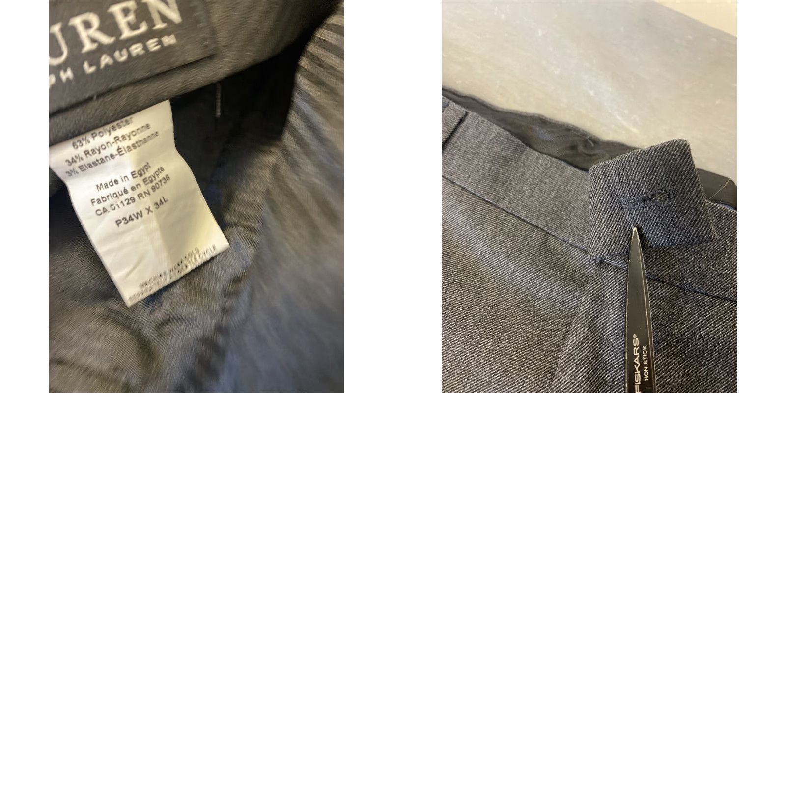 Polo Ralph Lauren Polo Ralph Lauren Pants Dress Pants Men 34x34 Gray Dark Gray Polyester Rayon Zip Button Flat Front Straight Classic Dress Pants Vintage? No. (No N/A) Size US 34 / EU 50 - 8 Thumbnail