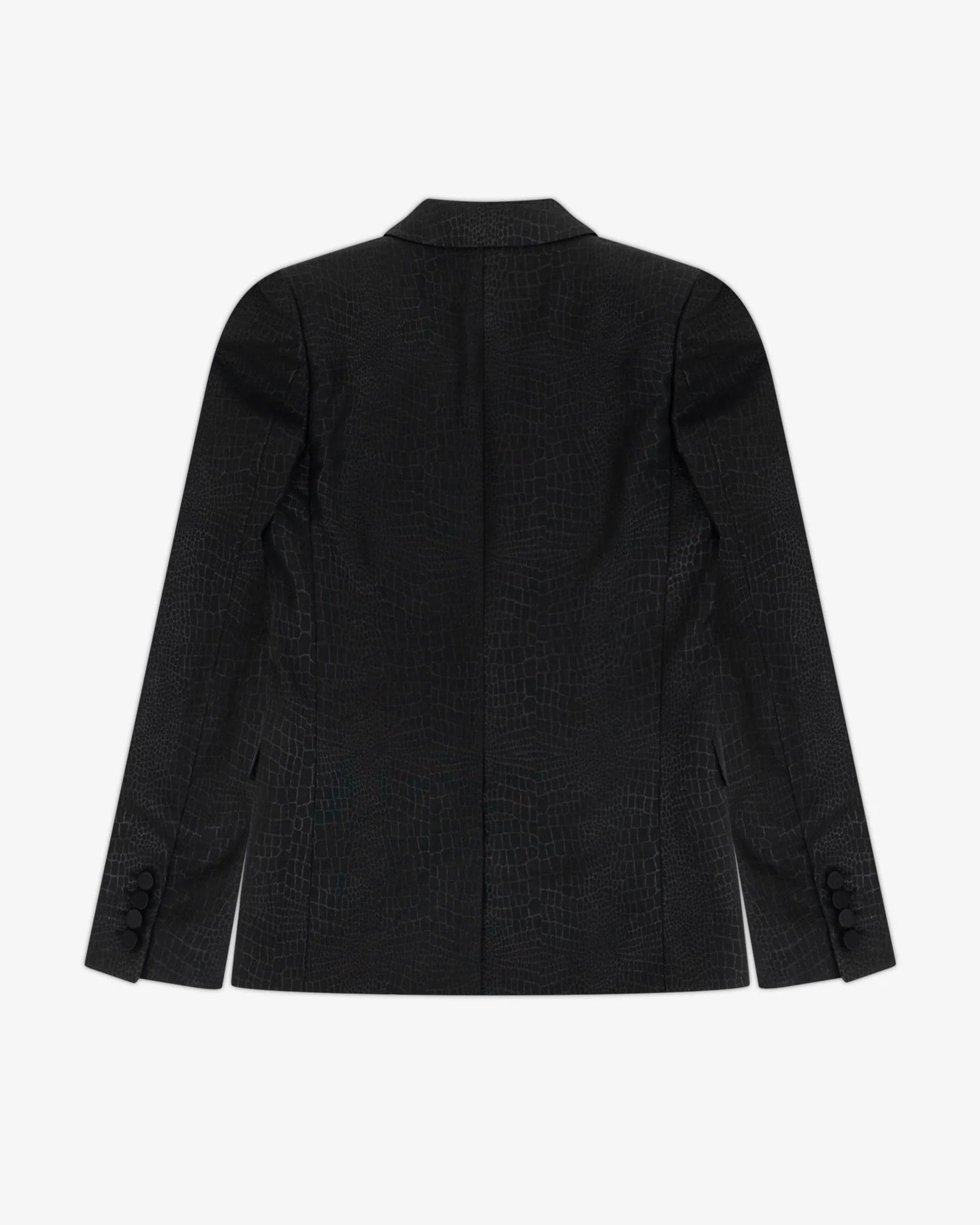 Saint Laurent Paris Crocodile Wax Print Le Smoking Jacket (FW14) Size US XS / EU 42 / 0 - 2 Thumbnail