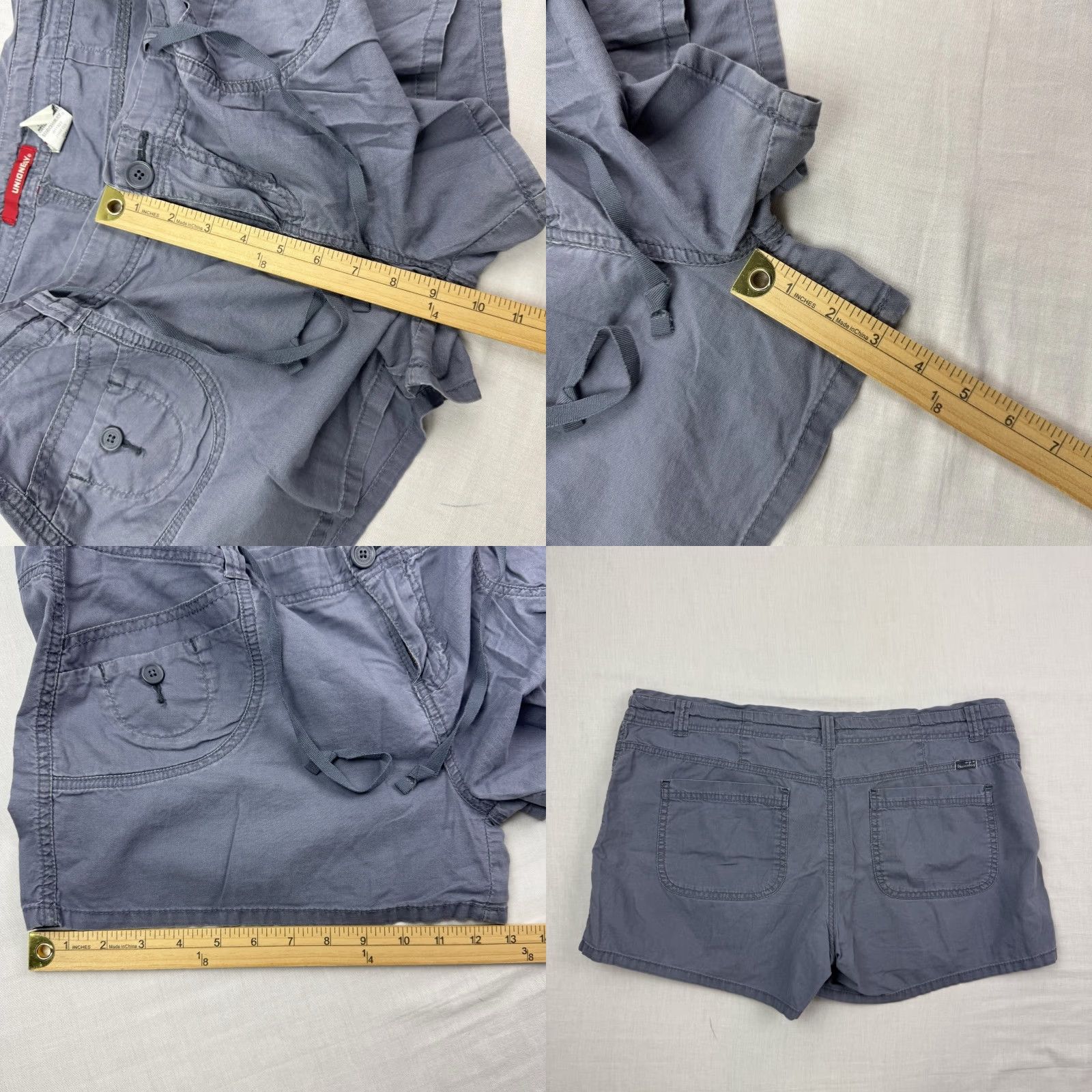 Vintage VINTAGE UNIONBAY Shorts Women 15 Gray Mid Waist Hipster Chino Casual Size 36" / US 14 / IT 50 - 8 Thumbnail