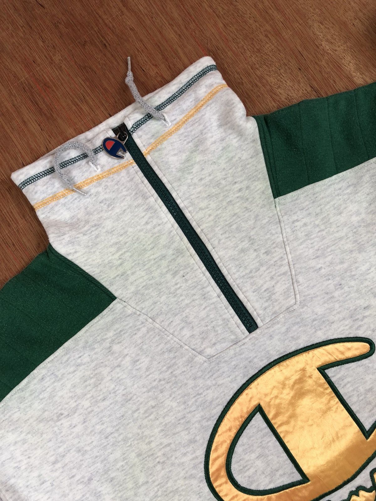Champion × Vintage Vintge Champion Big Logo & Patchwork Design Size US L / EU 52-54 / 3 - 5 Thumbnail