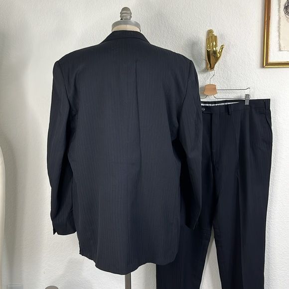 Gianfranco Ferre Gianfranco Ferre Textured Striped Double Breasted Suit Size 50L - 6 Thumbnail
