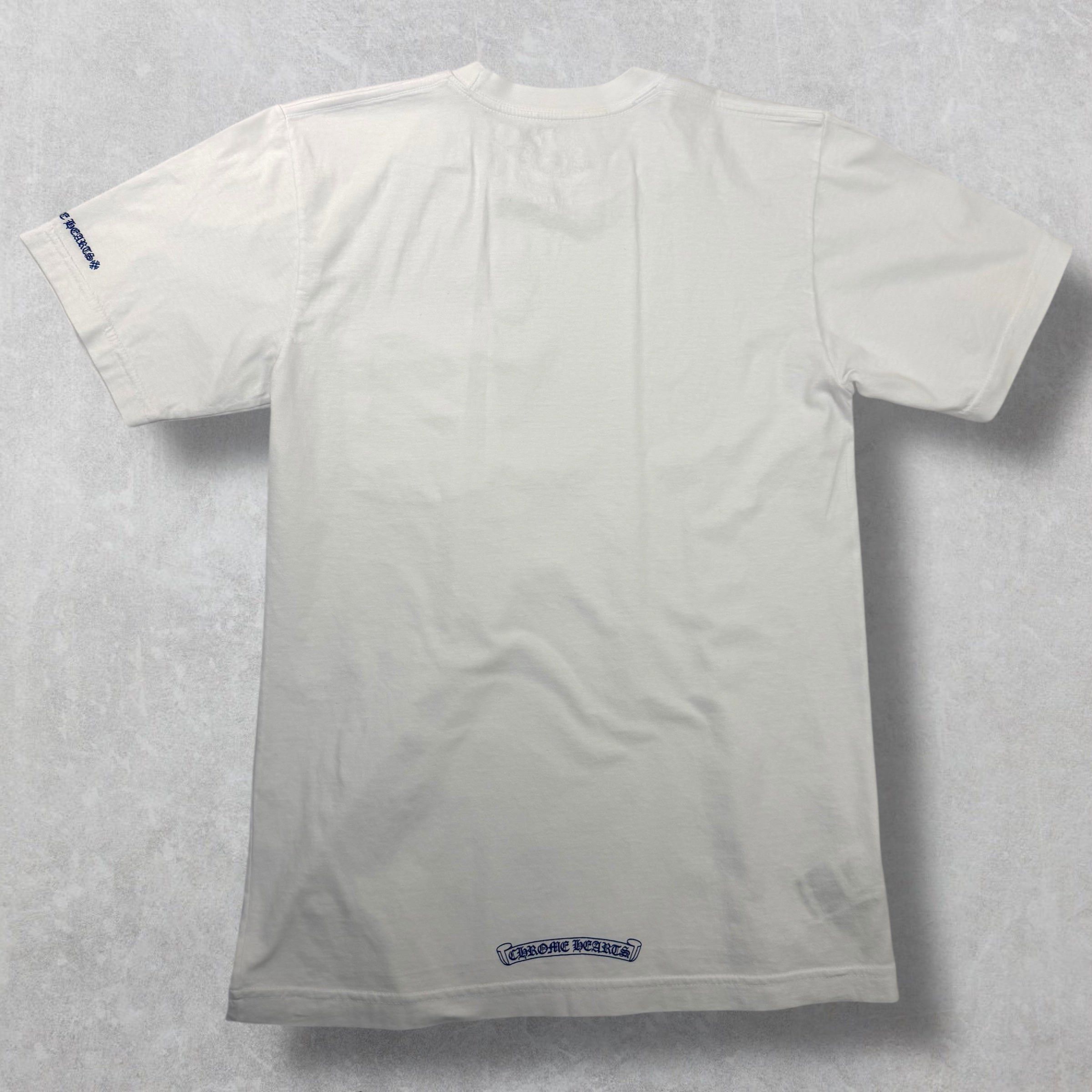 Chrome Hearts Chrome Hearts Blue Neck Logo Tee S Size US S / EU 44-46 / 1 - 2 Thumbnail