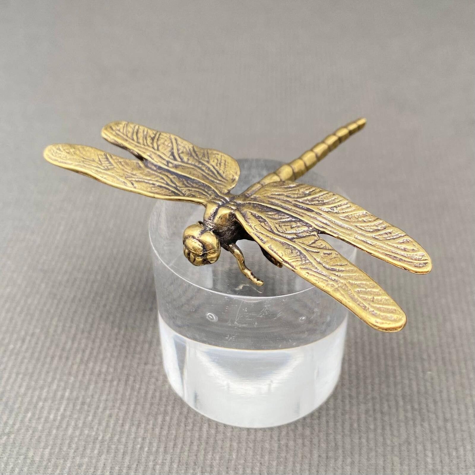 The Unbranded Brand Brass Dragonfly Miniature Figurine Size ONE SIZE - 2 Thumbnail