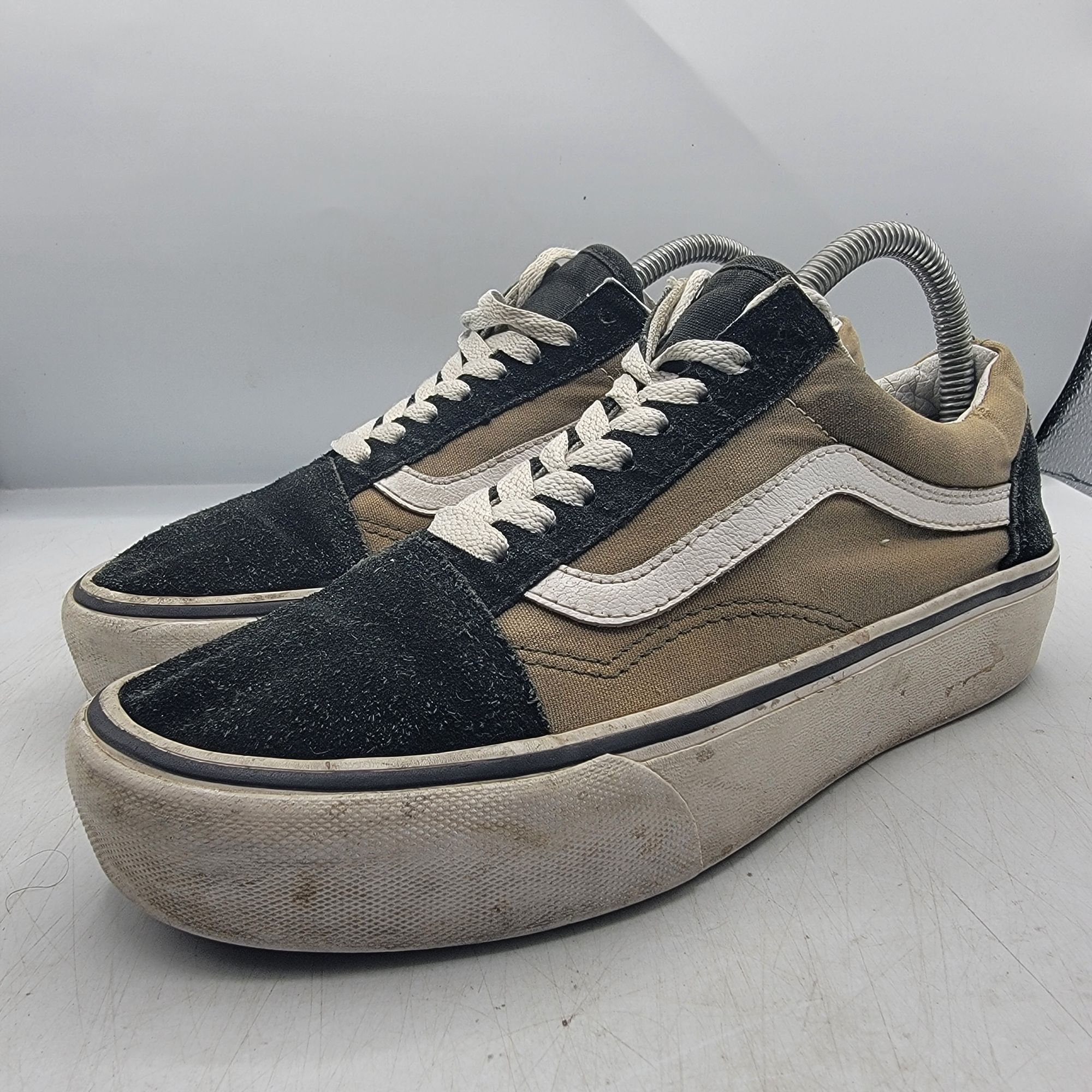 Vans Vans Old Skool Womens 8.5 Brown Black Sneaker Shoes Casual S Size US 8.5 / IT 38.5 - 3 Thumbnail