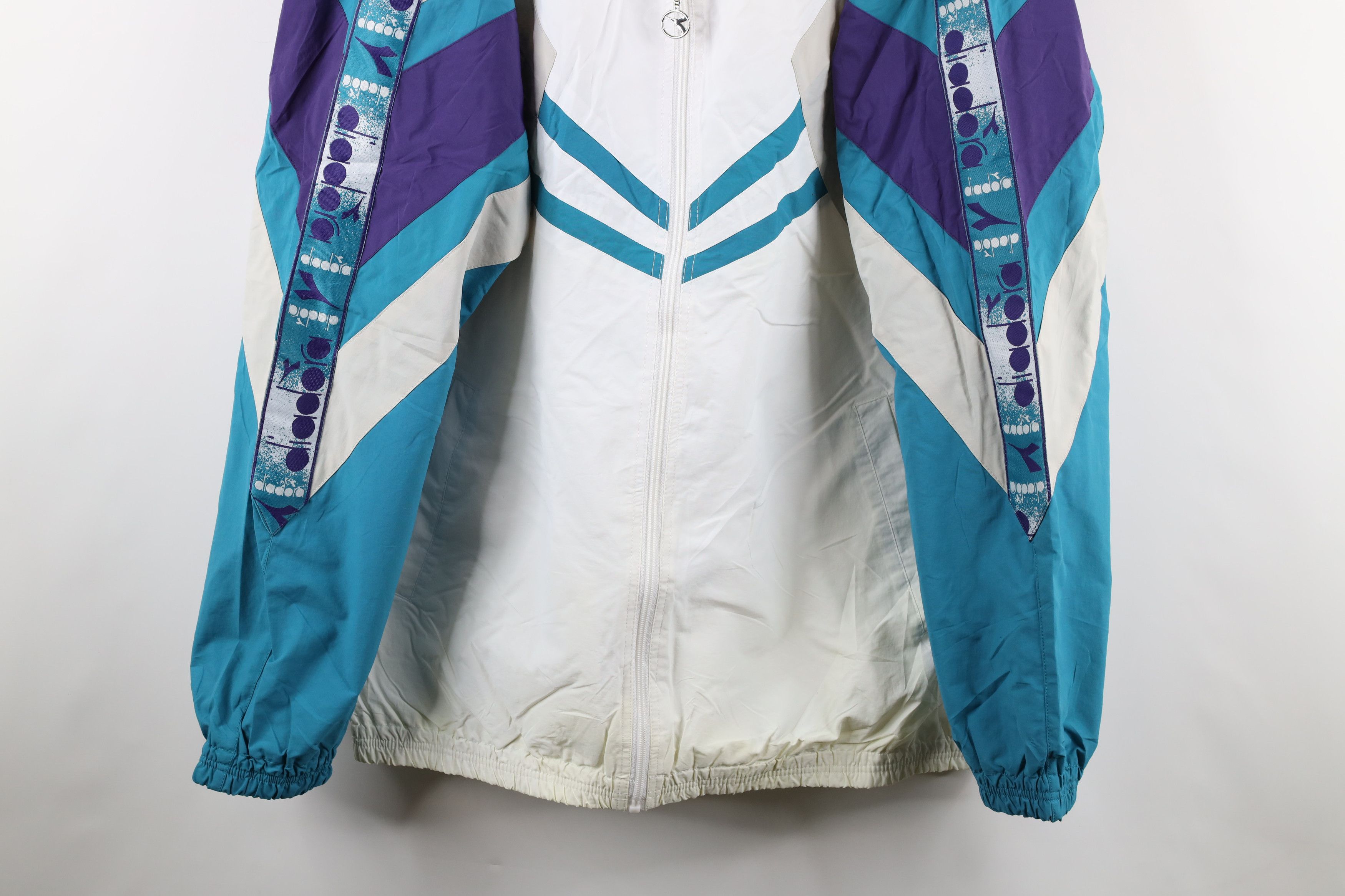 Diadora × Vintage Vintage Diadora Taped Logo Soccer Futbol Windbreaker Jacket Size US XXL / EU 58 / 5 - 3 Thumbnail