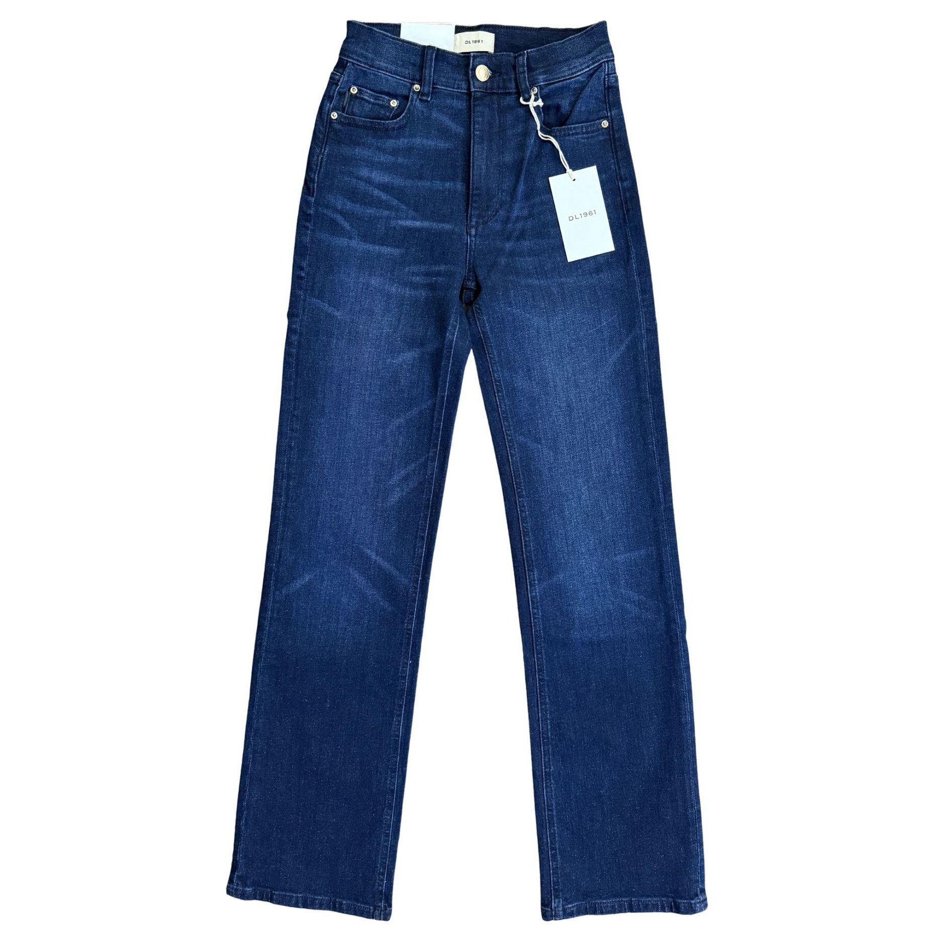 DL1961 DL1961 Patti Straight High Rise 31" Jeans NWT $219 Sz 24 Size 42" / US 20 - 2 Thumbnail