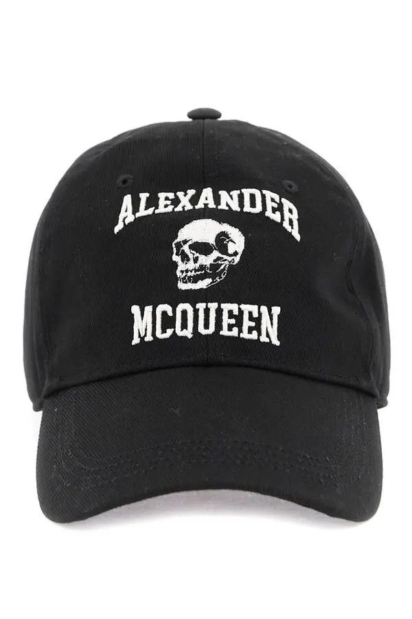 Alexander McQueen o1w1db10725 Size: Large/Lo Skull Varsity Hat in Black Size ONE SIZE - 1 Thumbnail