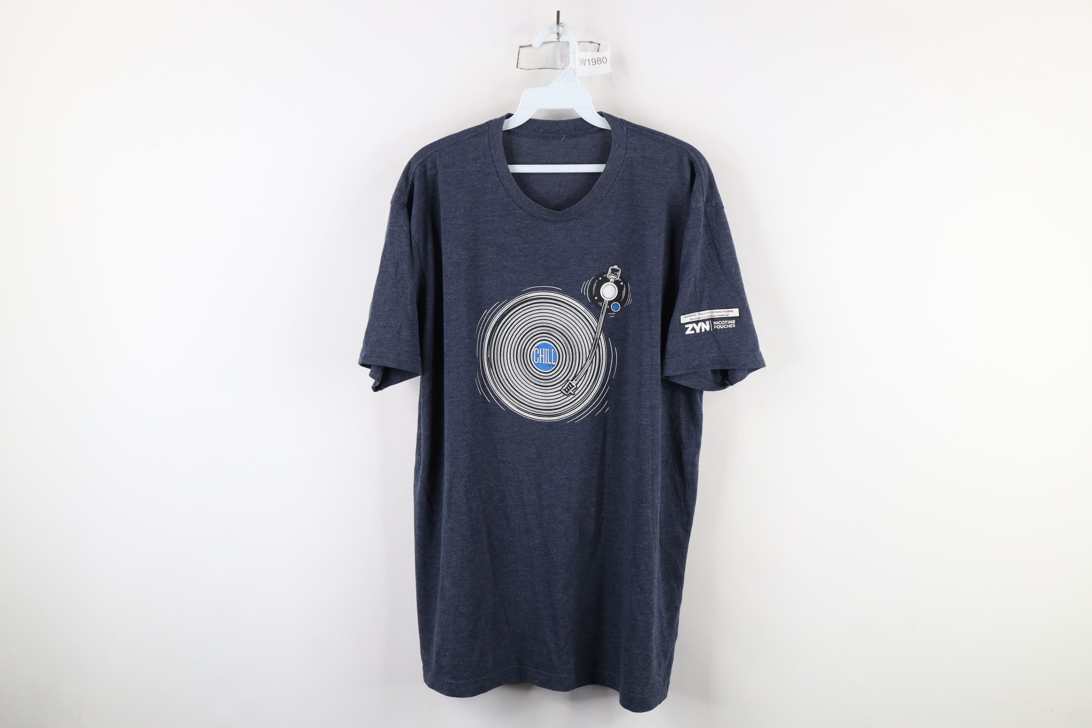Vintage Streetwear Zyn Chill Pouches Jersey Knit T-Shirt Steel Blue Size US L / EU 52-54 / 3 - 1 Thumbnail