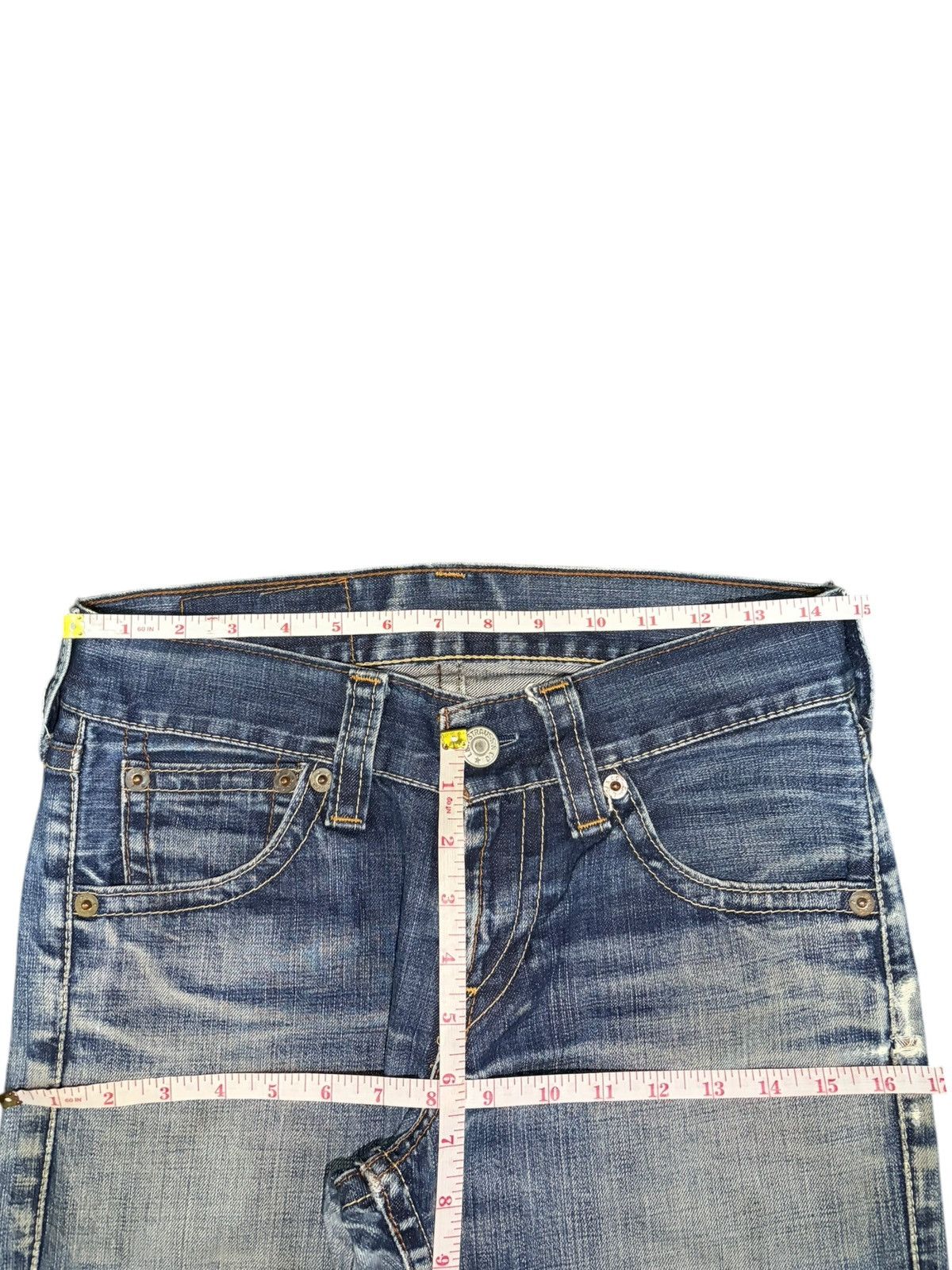 Levi's Vintage 90s Levis 507 Faded Wash Distress Flare Jeans Size 29" - 6 Thumbnail